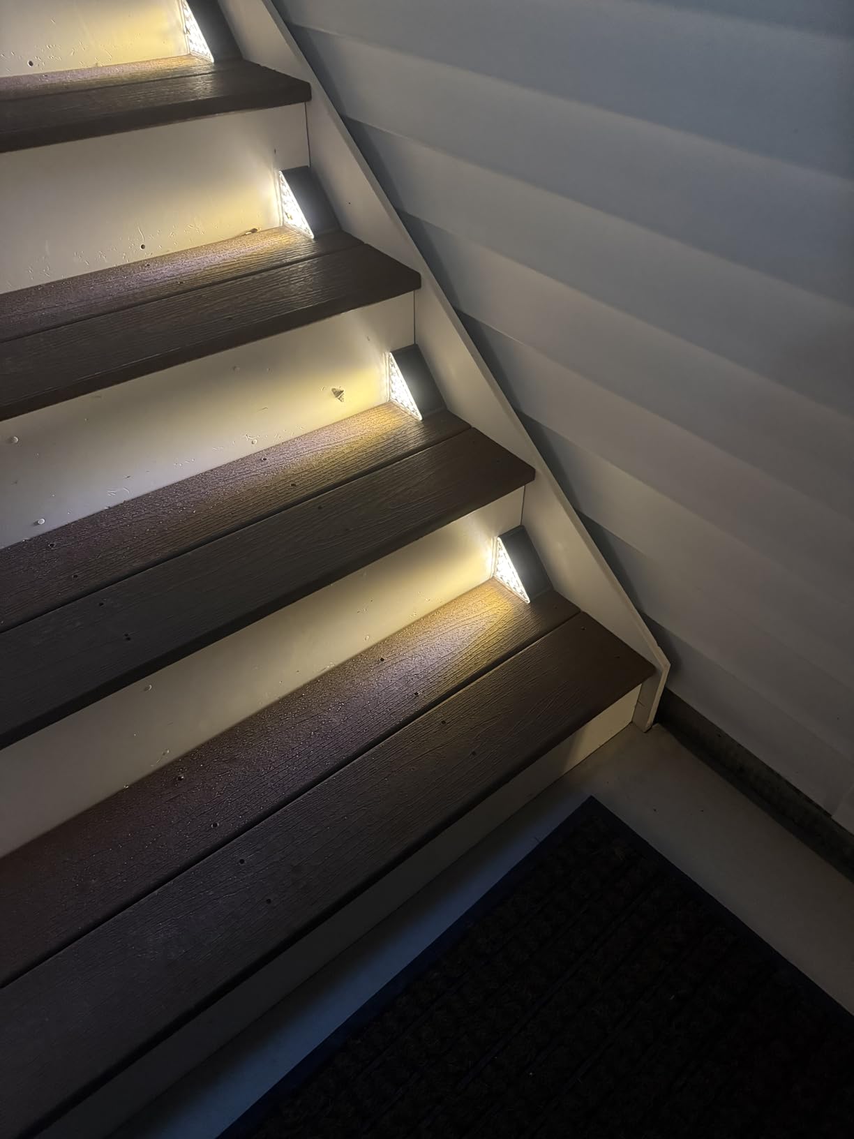 Solar Step Lights for Outside, 12pack Solar Stair Lights Outdoor Waterproof IP67, Deck Step Lights, Outdoor Light Decor for Staircase, Patio, Front Step, Pathway, Front Porch(Warm Brown) customer photo 2