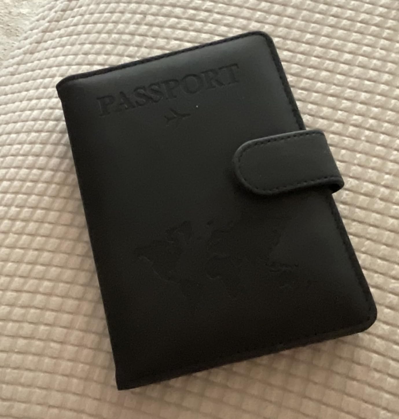 Eoehro Passport Holder for Travel Essentials, Passport Wallet Cover Case for Travel Must Haves Accessories,Passport Book Holders for Women and Men(black) customer photo 1