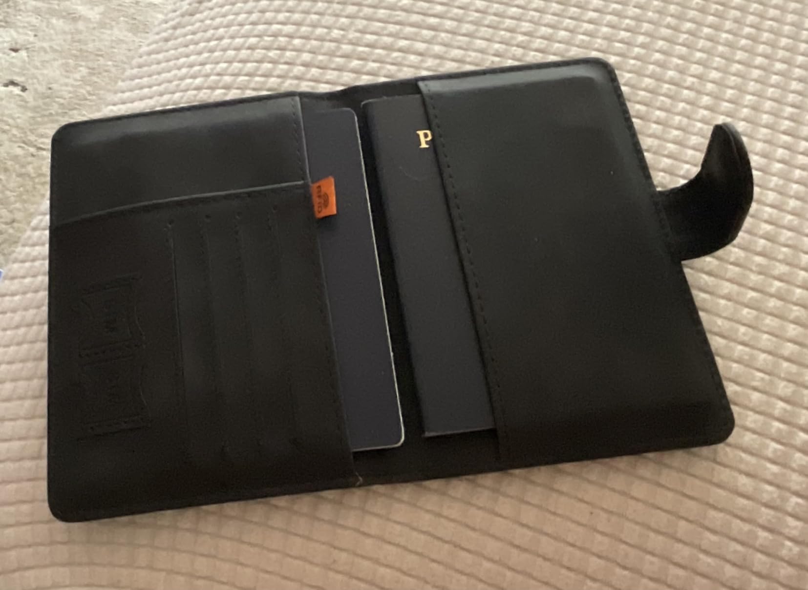 Eoehro Passport Holder for Travel Essentials, Passport Wallet Cover Case for Travel Must Haves Accessories,Passport Book Holders for Women and Men(black) customer photo 2