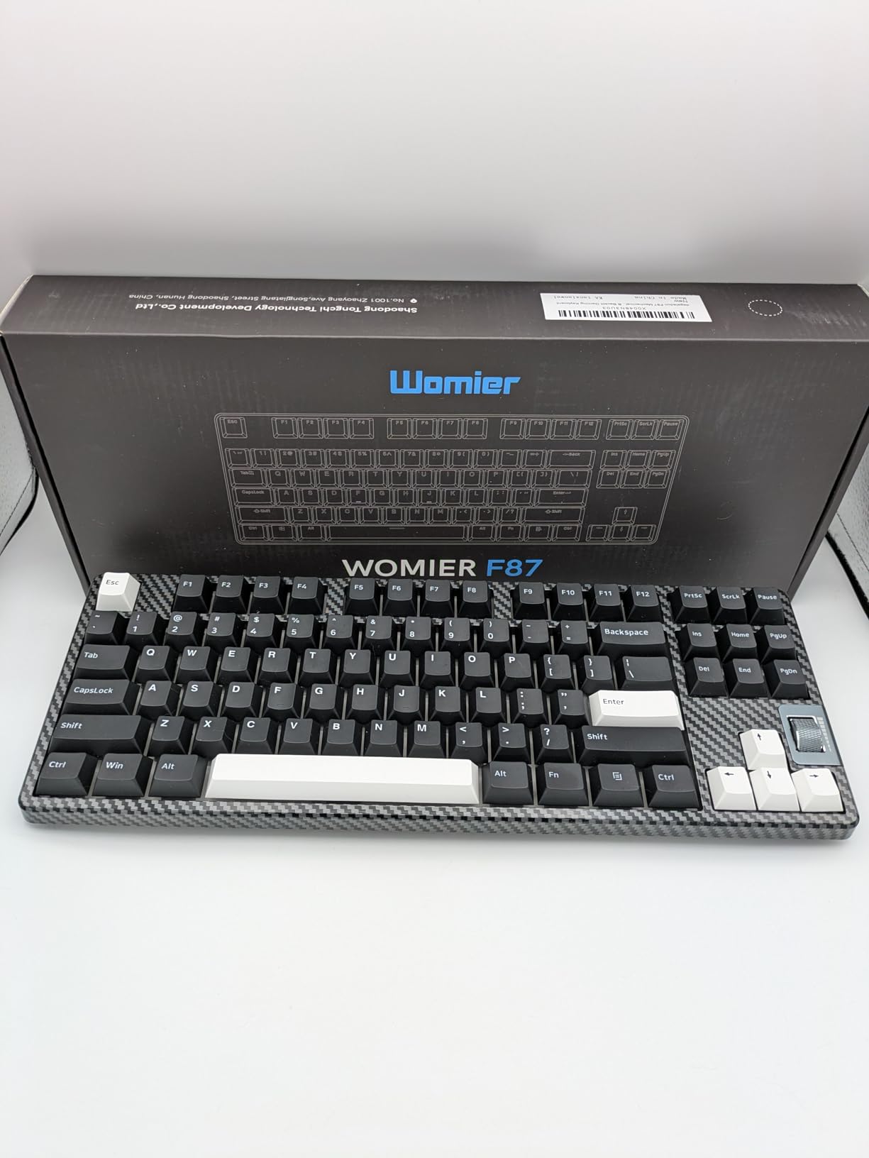 Womier Retro Wired TKL Mechanical Keyboard with Volume Wheel,75% Percent RGB Backlit Gaming Keyboard,Hot Swappable with PBT keycaps,Pre-lubed Stabilizer for Mac/Win,Wood Pattern Theme customer photo 2