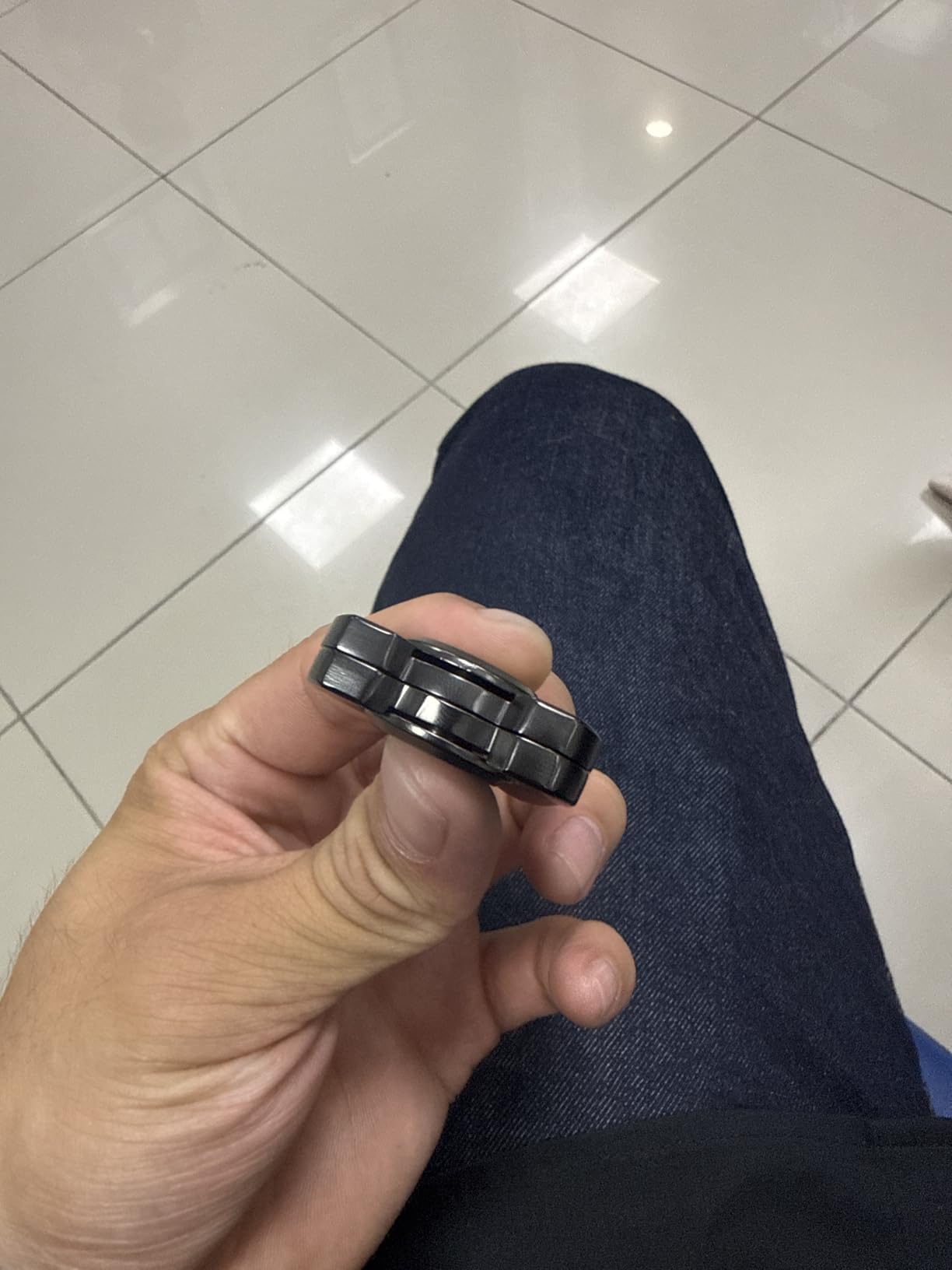 Easter Basket Stuffer, 3-in-1 Fidget Toys Adults kid: Spinner, Slider & Clicker - Magnetic Stainless Steel Bearing for Super-Stable Rotation - Stress Relief, Enhanced Focus, and Habit Breaking, Silver customer photo 1