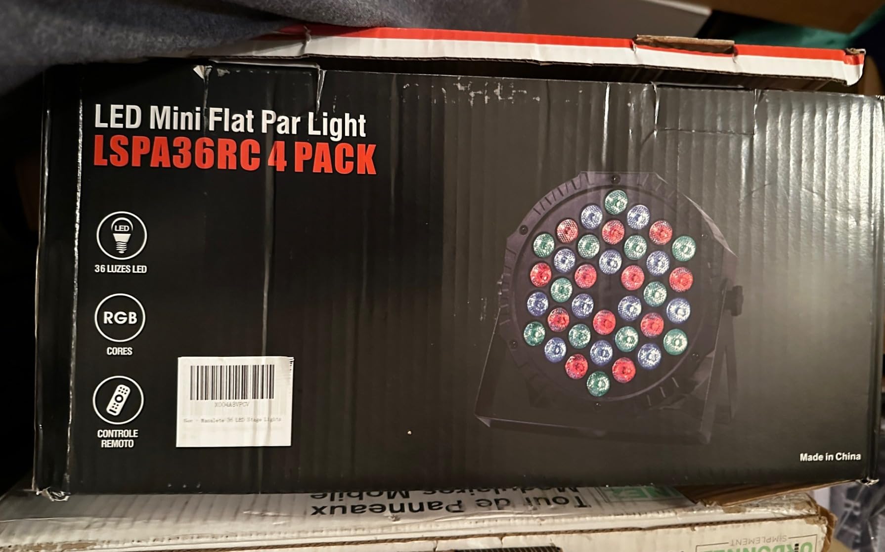 36 LED Stage Lights, Par Light with Remote & DMX Controlled Sound Activated Uplights for Events Wedding Birthday Christmas Music Show Dance Party DJ Lighting, 4 Pack, Black customer photo 2