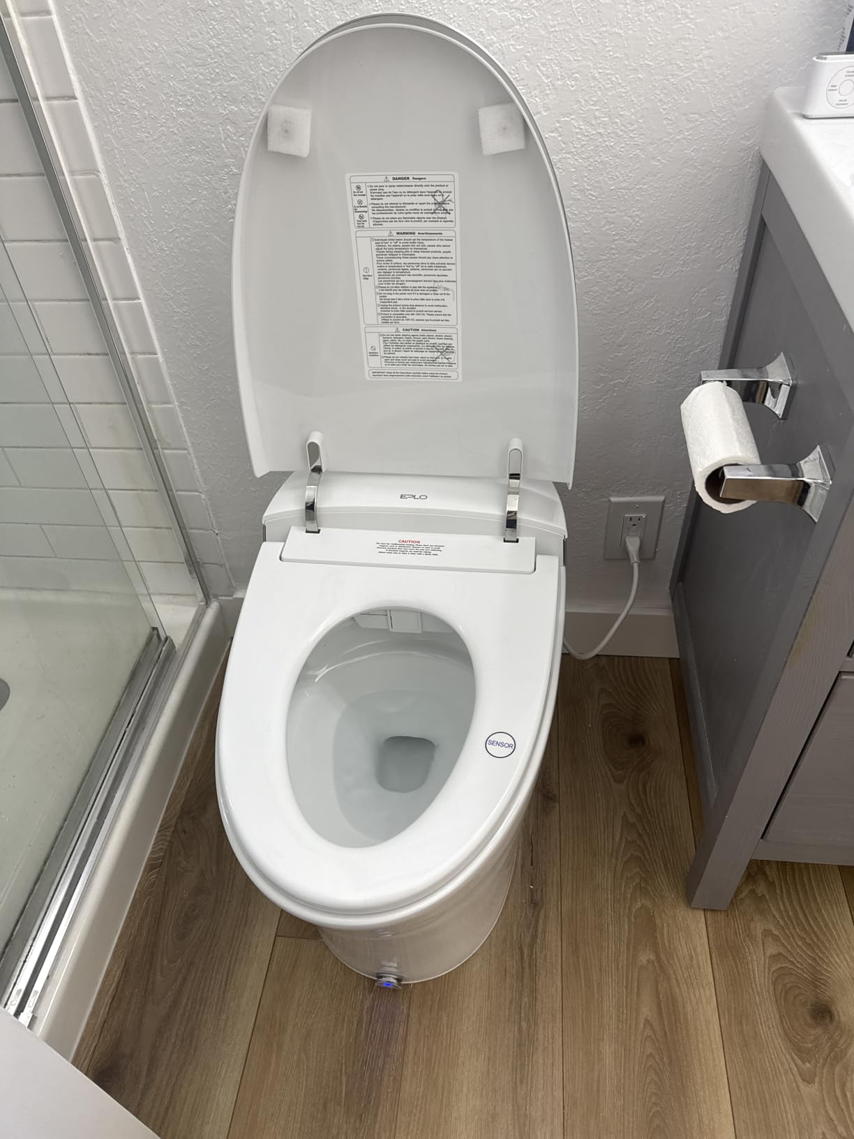 EPLO Smart Toilet with Bidet Built In, Luxury Bidet with Heated Seat ADA Comfort Height & Foam Dispenser, Elongated Japanese Toilet with Automatic Flush, Dryer, Night Light, TEMP Display - iX7 MT customer photo 2