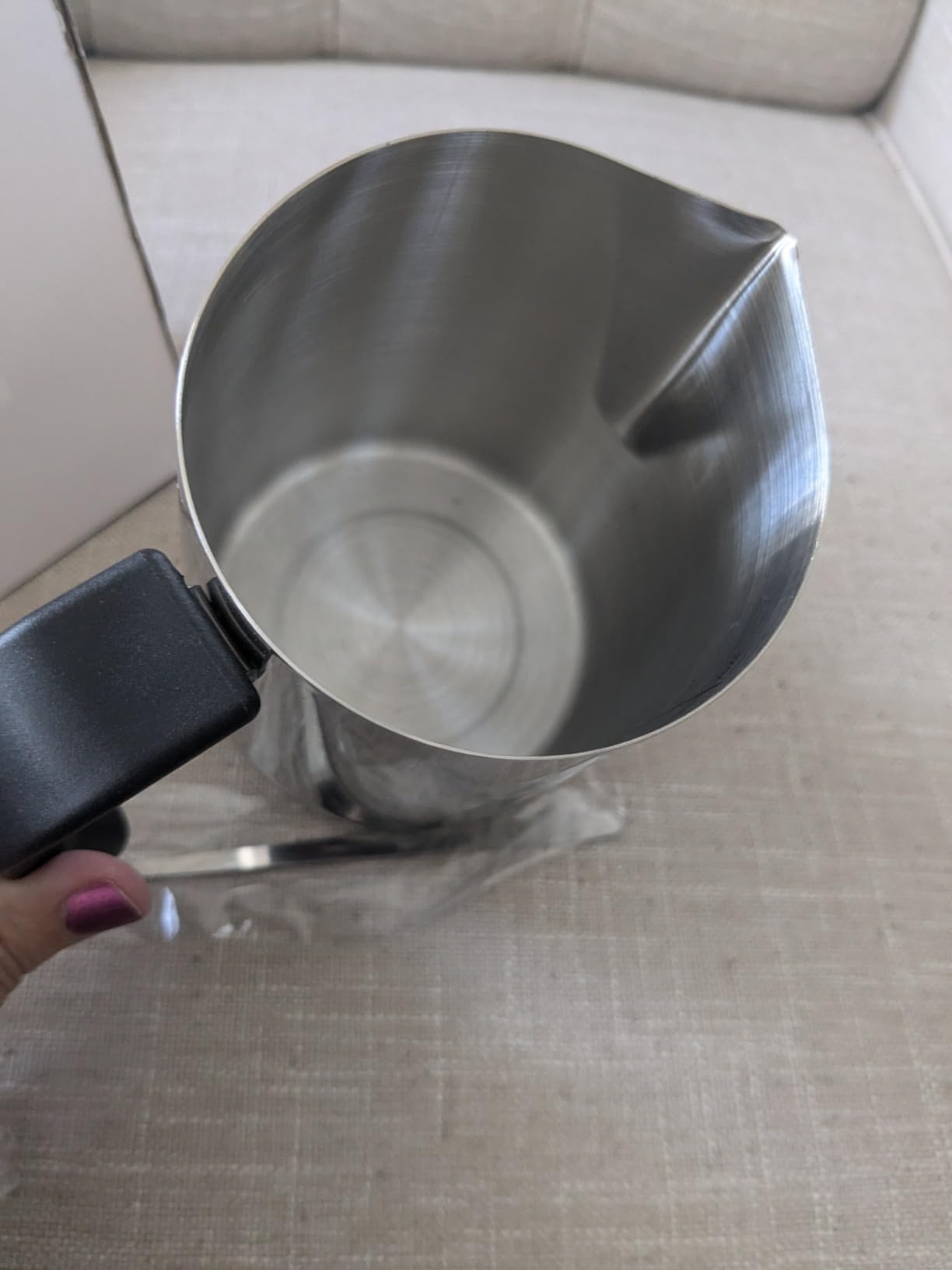 Candle Making Pouring Pot with Stirring Spoon, 32oz Stainless Steel Wax Melting Pot with Heat-Resistant Handle, Double Boiler Candle Making Pitcher with Dripless Pouring Spout Design customer photo 2