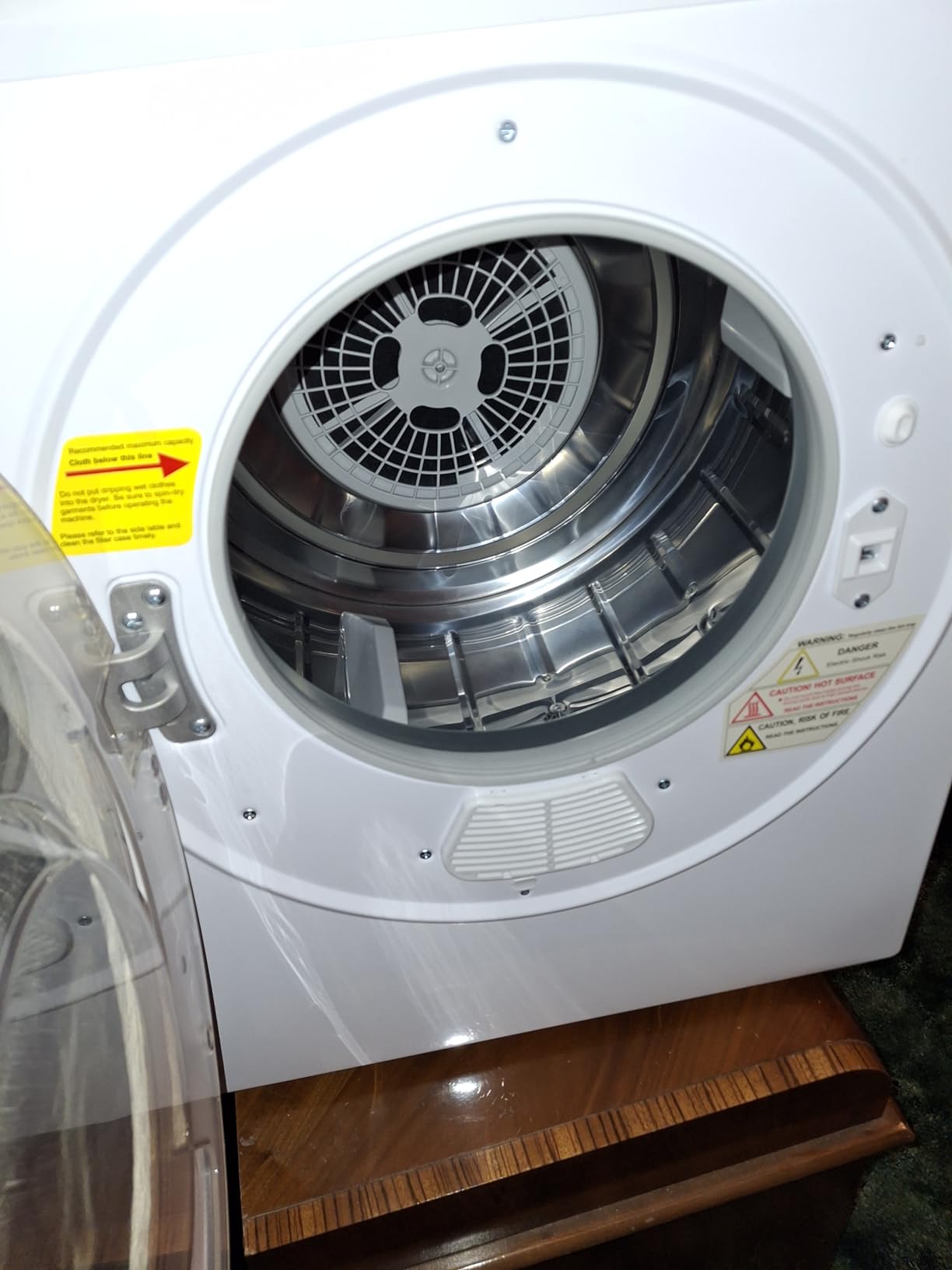 Euhomy Dryer, 3.5 Cu. Ft. 1500W Clothes Dryer, Stainless Steel Tumble Dryer with Exhaust Hose for Home, Apartment, Dorm, White customer photo 2