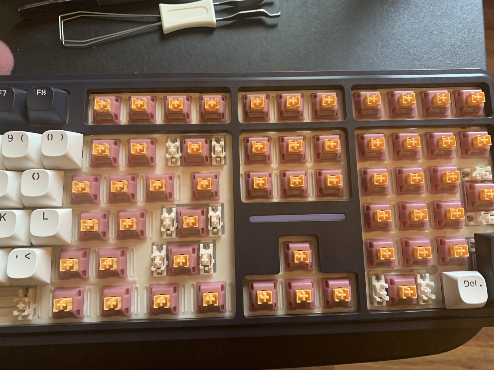 KPREPUBLIC Outemu Silent Peach V3 Switch Silent Lemon V3 Switch Linear Tactile Lime for Mechanical Keyboard POM PA66 Factory Lubed (OTM V3 Silent Peach LightGuide Switch x35) customer photo 2