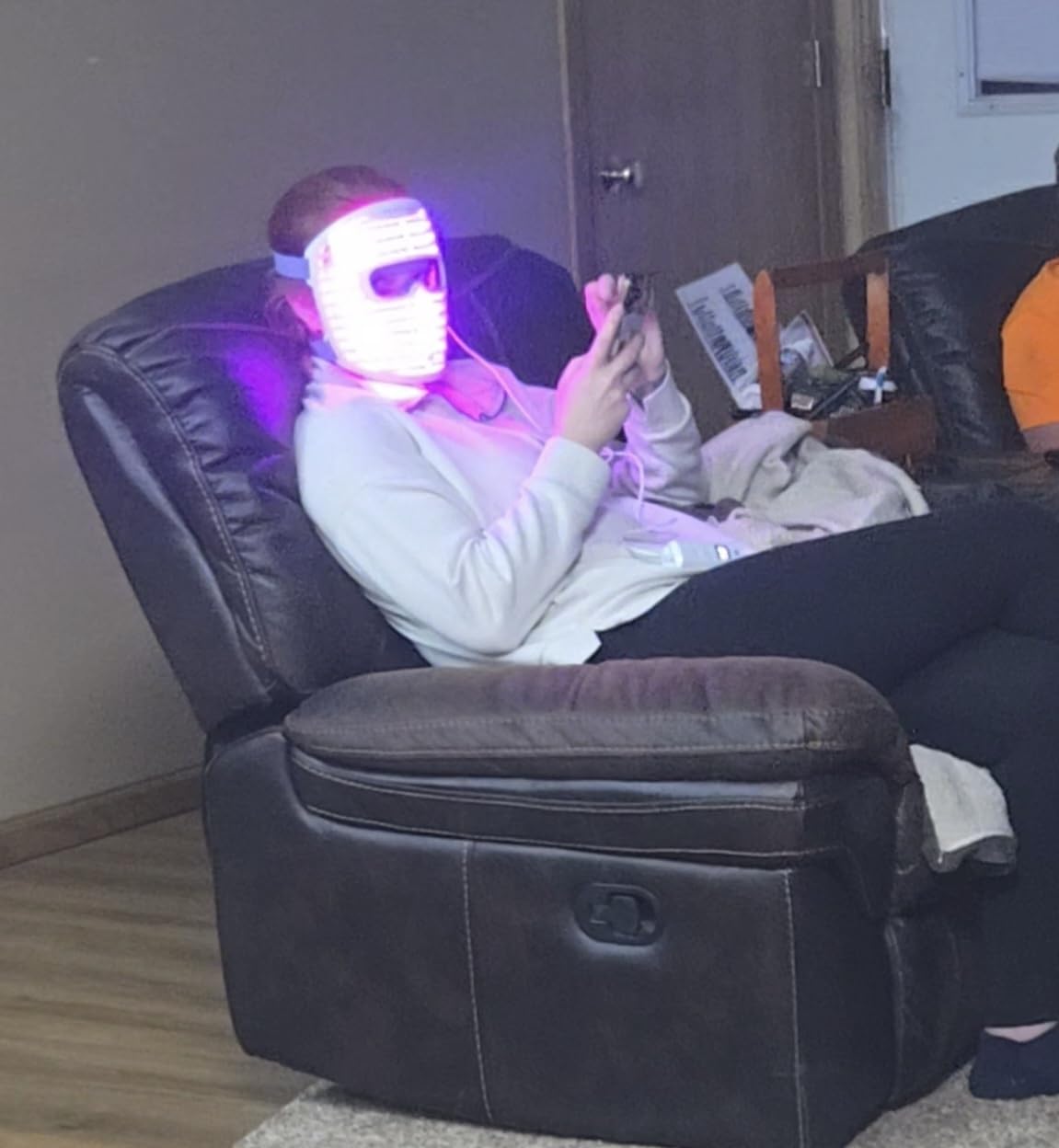 iRestore LED Face Mask for Youthful Skin, Red Light Therapy for Face, Red, Blue & Infrared Therapy for Wrinkles, Fine Lines, Dark Spots with 360 LEDs, Skincare Device for Women & Men customer photo 2