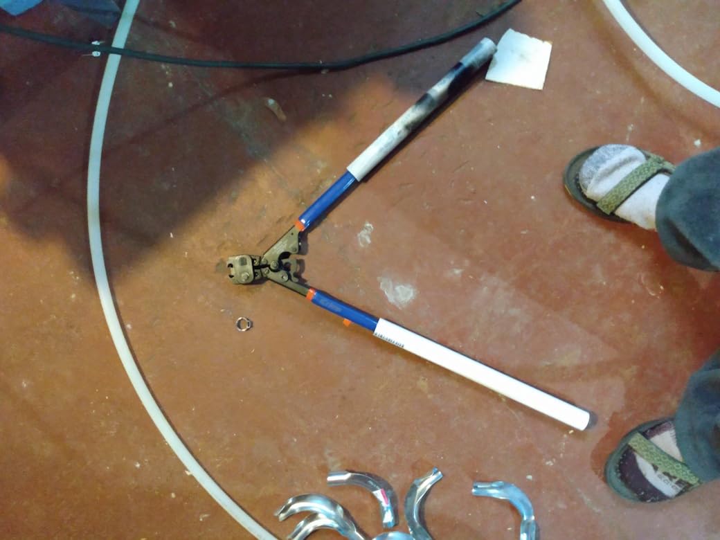 iCrimp Ratchet PEX Cinch Tool with Removing Function for 3/8-in, 1/2-in, 3/4-in, 1-in Stainless Steel Clamp, PEX Crimper with 20PCS 1/2-in, 10PCS 3/4-in PEX Clamps and Pipe Cutter- All in One customer photo 1