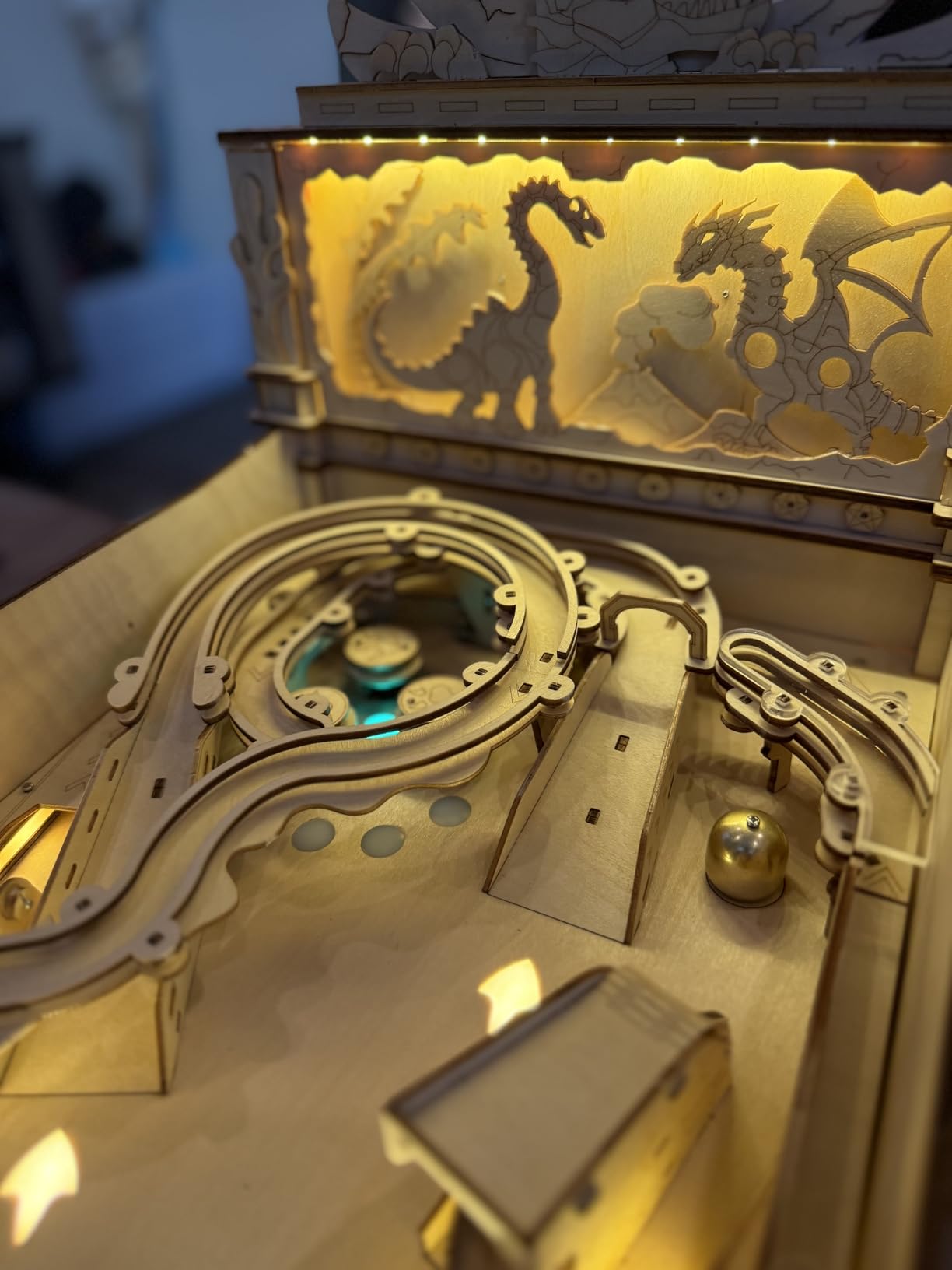 3D Wooden Dinosaur Pinball Machine DIY Kit for Adults & Teens - Tabletop Arcade Game with LED Lights & Sound Effects, STEM Building Model, Creative Gift for Ages 14+ customer photo 1