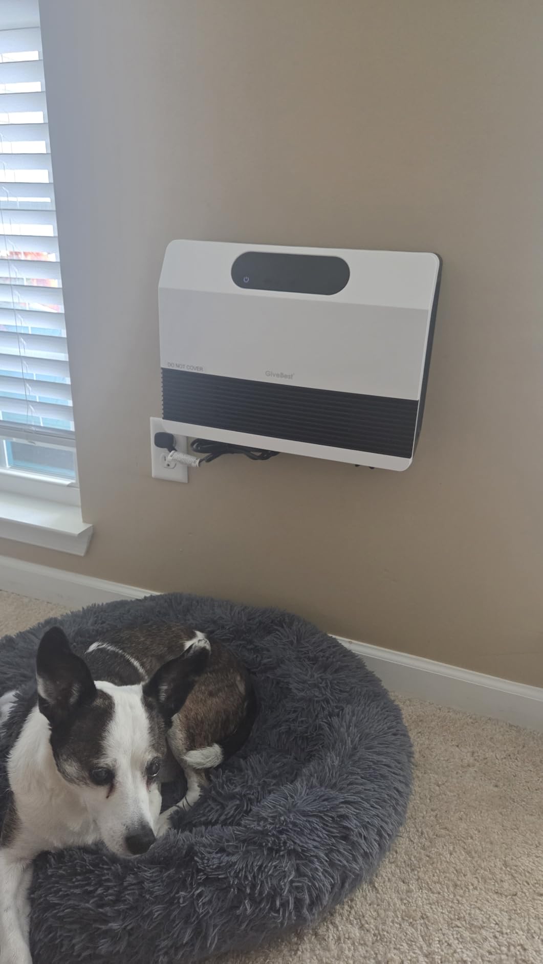 GiveBest Electric Wall Heater, Space Heaters for Indoor Use, 1500W Smart Heater with Adjustable Thermostat, Remote Control, Works with Alexa, 12H Timer Heat for Bedroom Office Home Garage RV, White customer photo 2