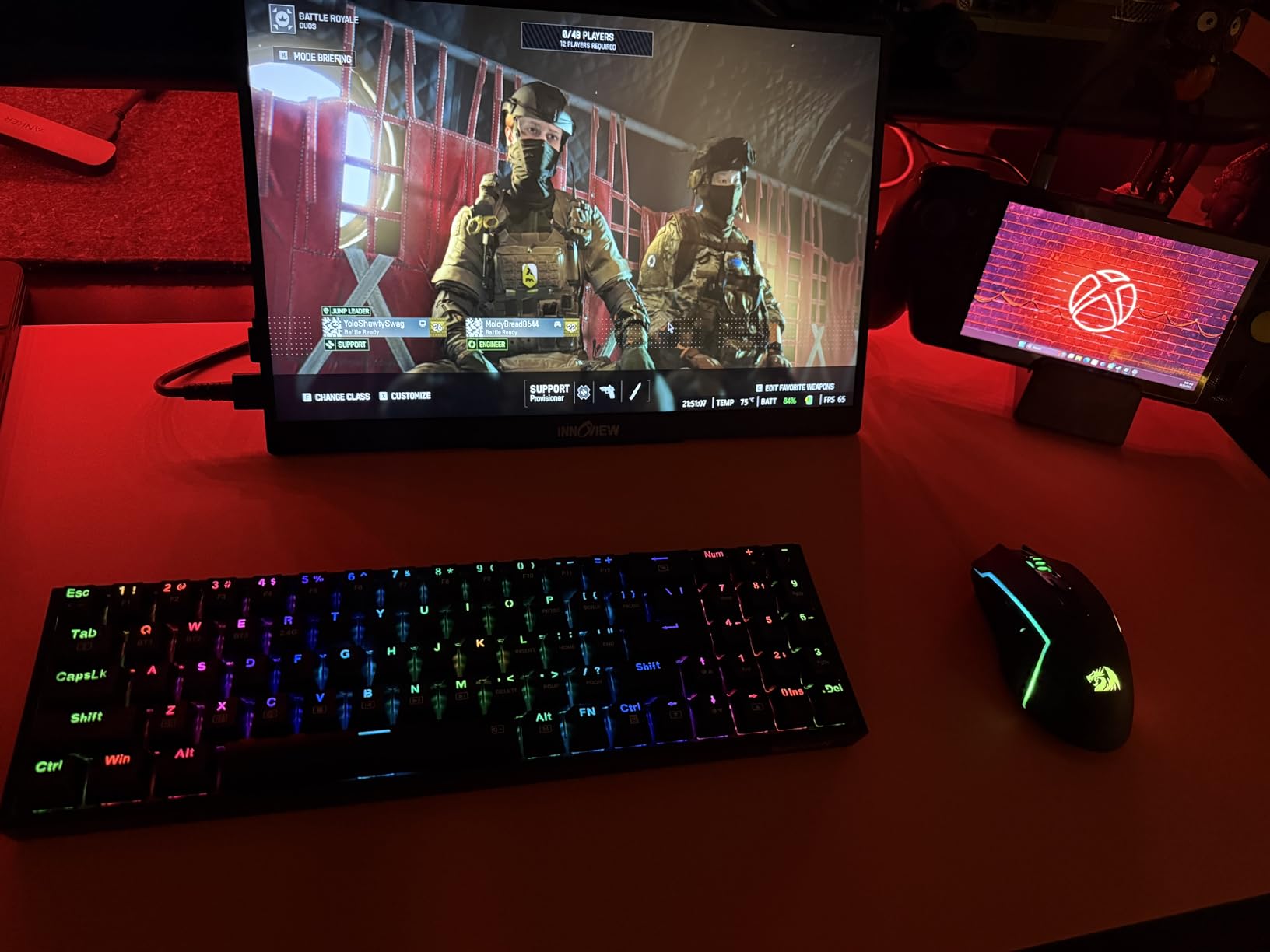 Redragon S136 Gaming Keyboard & Mouse Combo, 75% Tri-Mode Wireless RGB Mechanical Keyboard and 7200 DPI Wireless Gaming Mouse Bundle, Convenient Shared Dongle customer photo 1