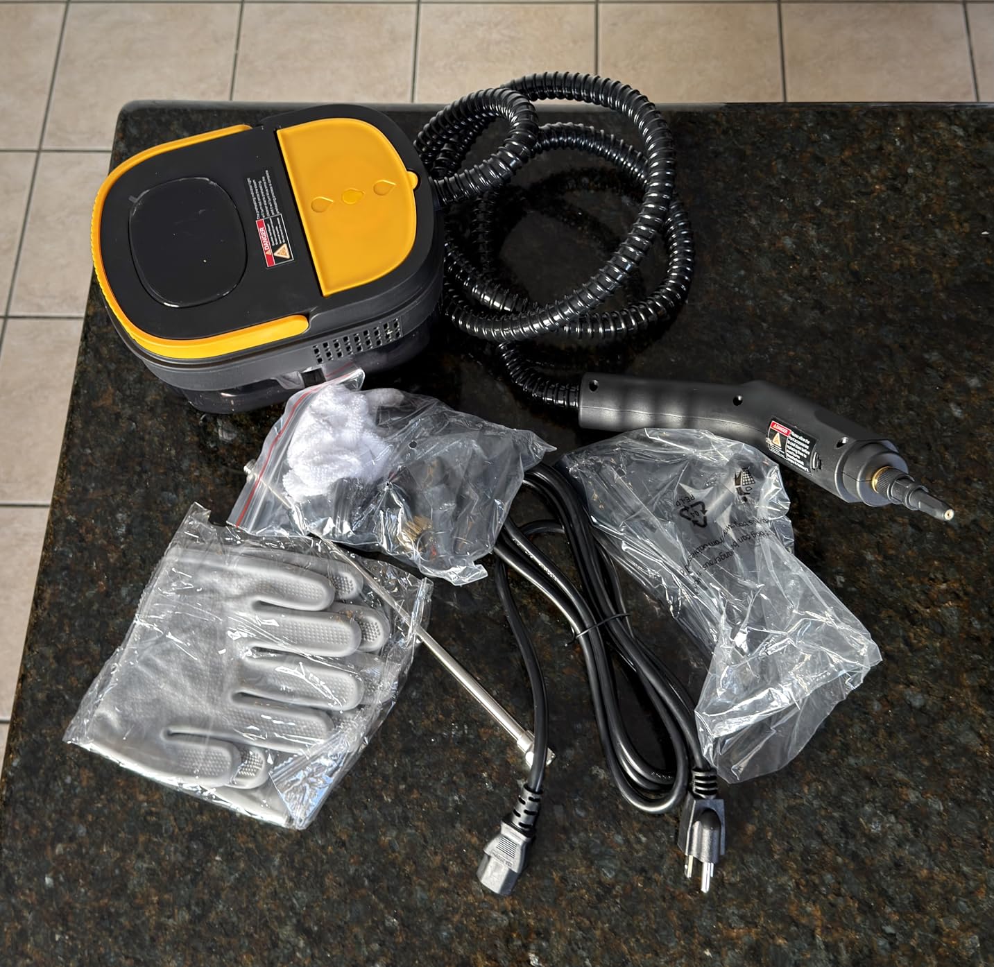 Gautye Steam Cleaner, 3 Level Adjustable Handle, 15s Heat Up, 1.69 Quarts Tank, Portable Steamer for Cleaning with 15 pcs Accessories, Steam Cleaner for Home for Dirt, Grease, Grout, Tile,Floor, Car customer photo 2