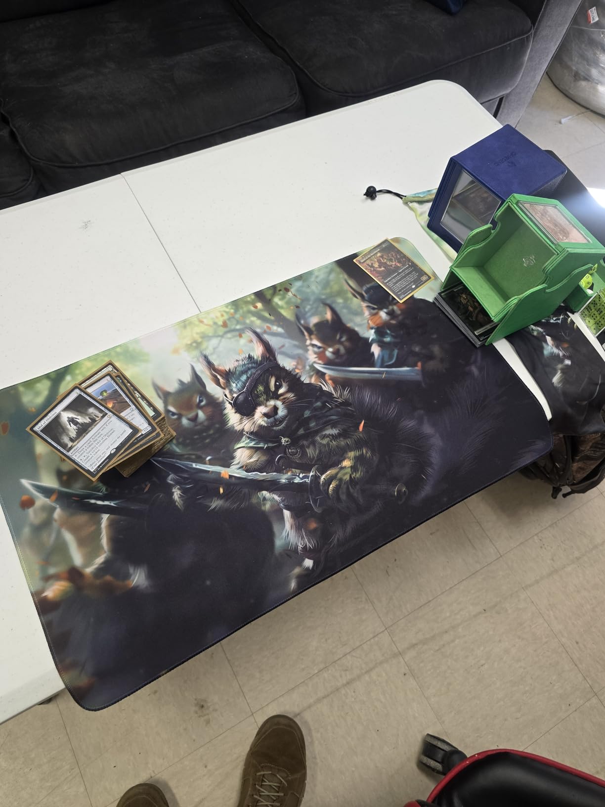 Gamegenic Sidekick Pro 100+ XL Convertible - Premium Deck Box with Secure Card Storage, UV Protected Slide Card Case, Display Top Card, Extra Token Drawer, Magnetic Closure, Blue Color customer photo 2