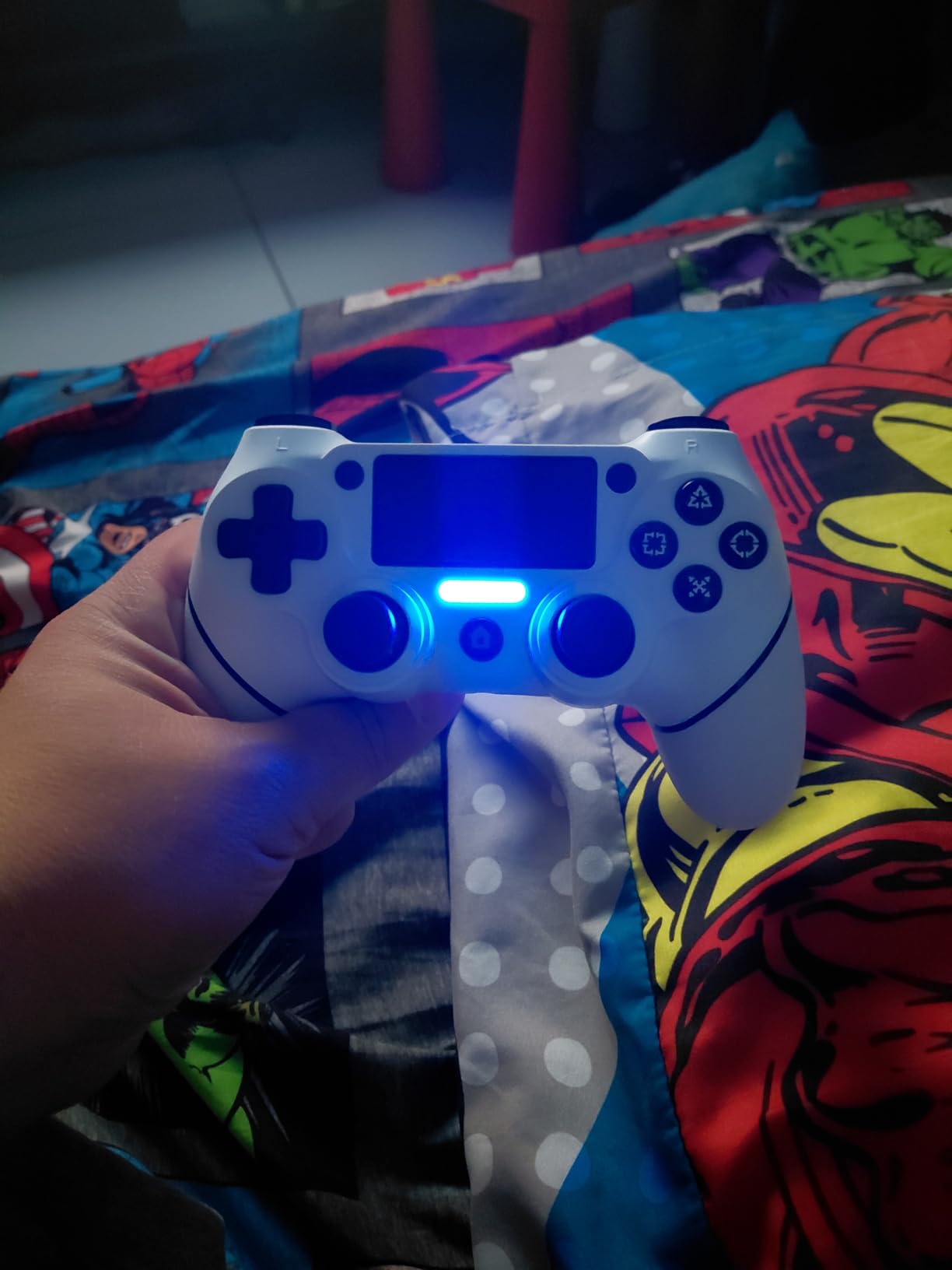 AceGamer 2 Pack for PS4 Controller, Wireless Controller for PS4/Pro/Slim/PC with Non-Slip Grip and USB-C Cable (Black and White) customer photo 1