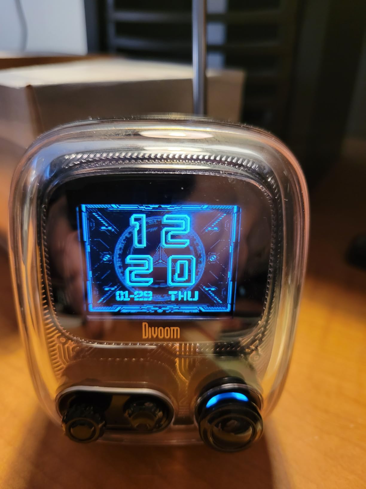 Divoom Tiivoo-2 Retro Bluetooth Speaker with FM Radio,Pixel Art Portable Mini Cute Wireless Small Speaker,Vintage Decor Suitable for Party Office Desk Home Bedroom Kitchen,Gifts for Women Men,Pink customer photo 2