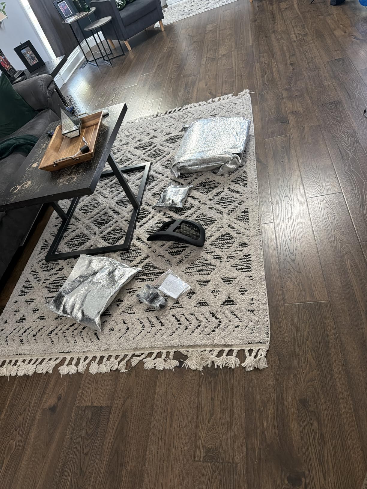 CAPOT Ergonomic Mesh Office Chair, Adjustable Lumbar High Back Desk Chair 400lbs, 4D Flip-up Arms, 3-Level Tilt Backrest, 3D Headrest, PU Wheels, Swivel Rolling Computer Seating for Long Desk Work customer photo 2