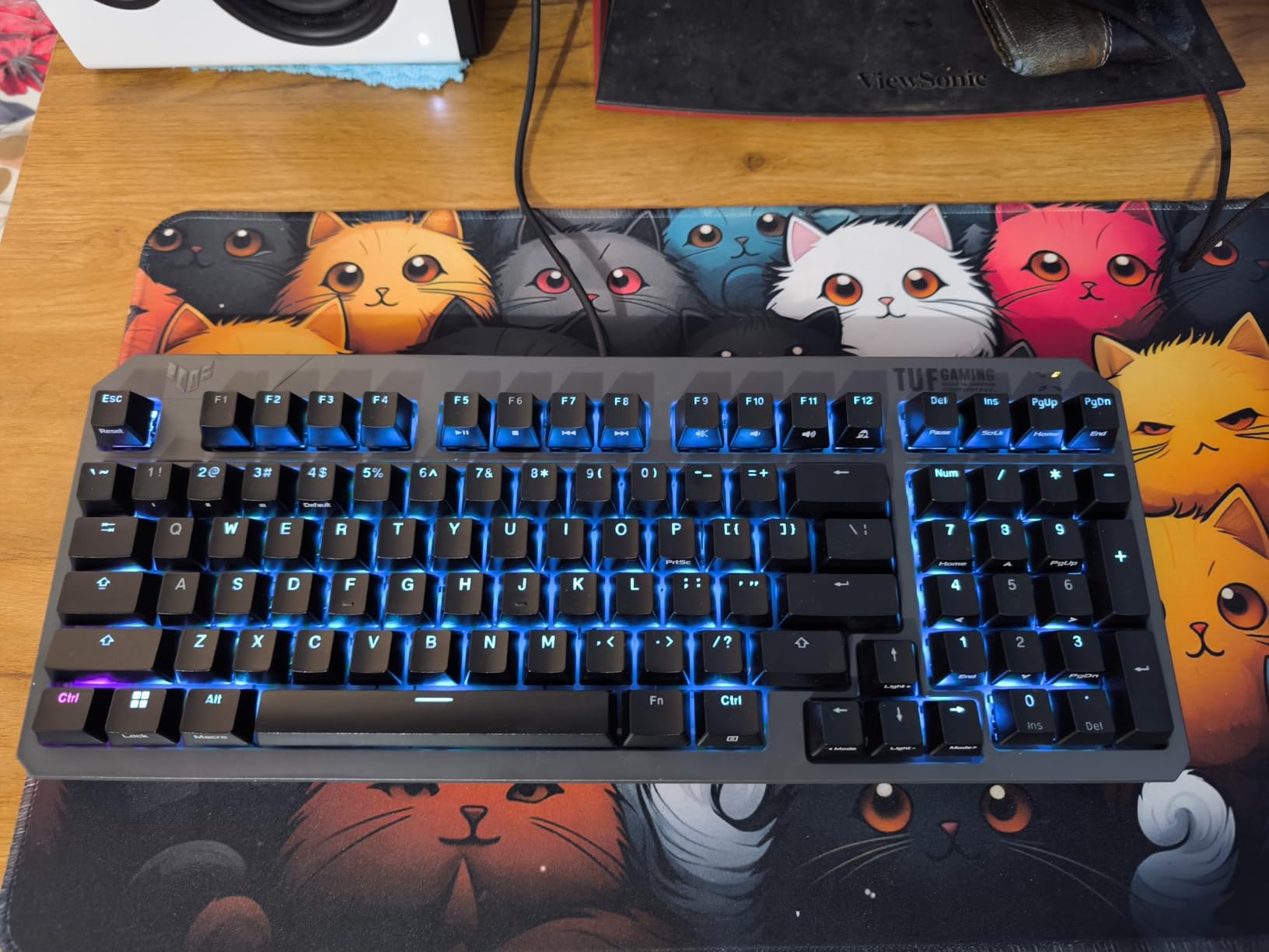 TUF Gaming K3 Gen II Wired USB Gaming Keyboard - 97-Key Compact Layout, Optical-Mechanical Red (Linear) Switches, PBT Keycaps, Detachable Top Plate, IP57 Waterproofing, PC/Mac Support - Black customer photo 1