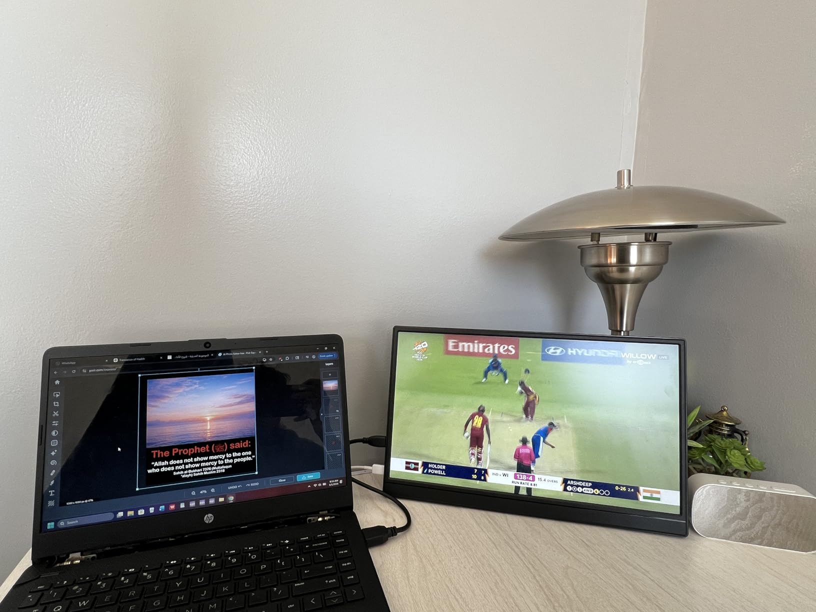 Yxk Portable Monitor 15.6 Inch 1080P USB-C HDMI Ultra-Slim Travel Monitor with Kickstand, for Laptop, PC, Mac Phone, PS, Xbox, Swich IPS Ultra-Thin Zero Frame Gaming customer photo 1