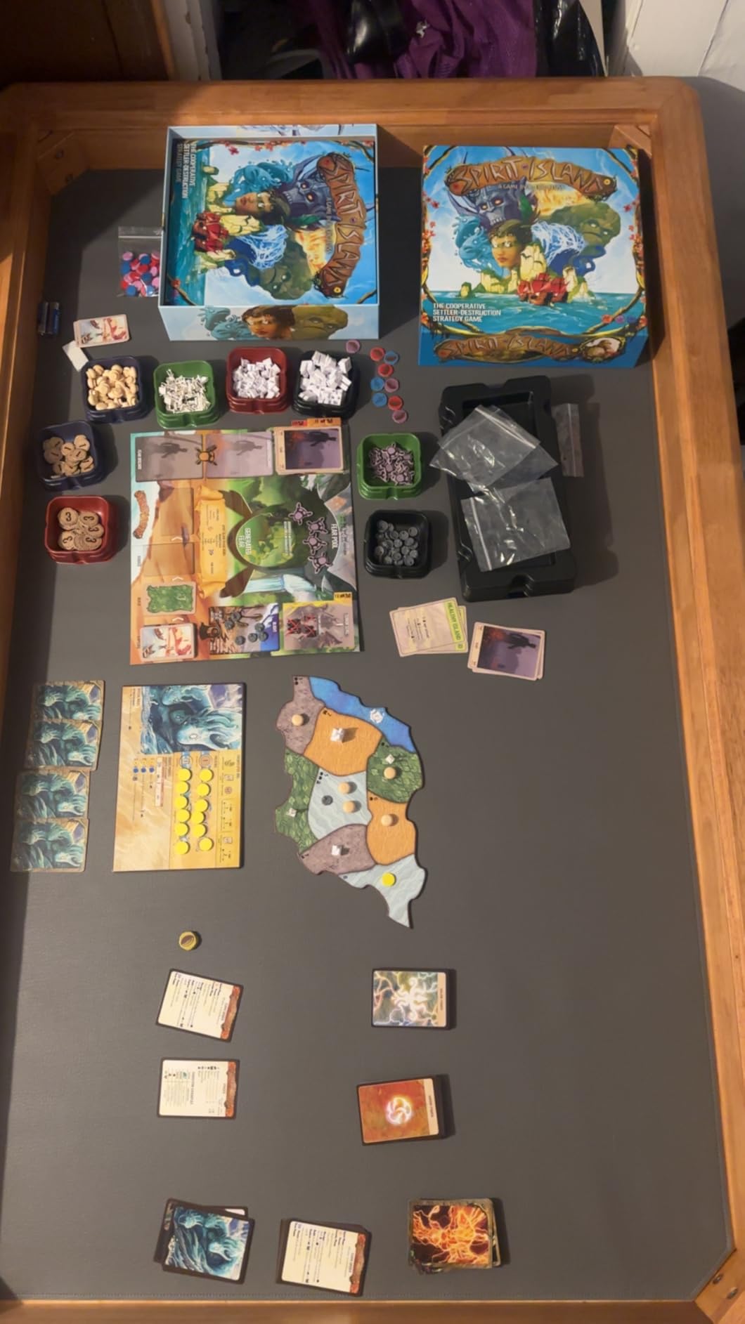 Board Game Table with Removable Table Top, Seats 4 to 6 Players with 57in x 33in Play Area, Includes Play Mat, Detachable Cup Holders and Dice Trays, Minimal Assembly Required customer photo 1