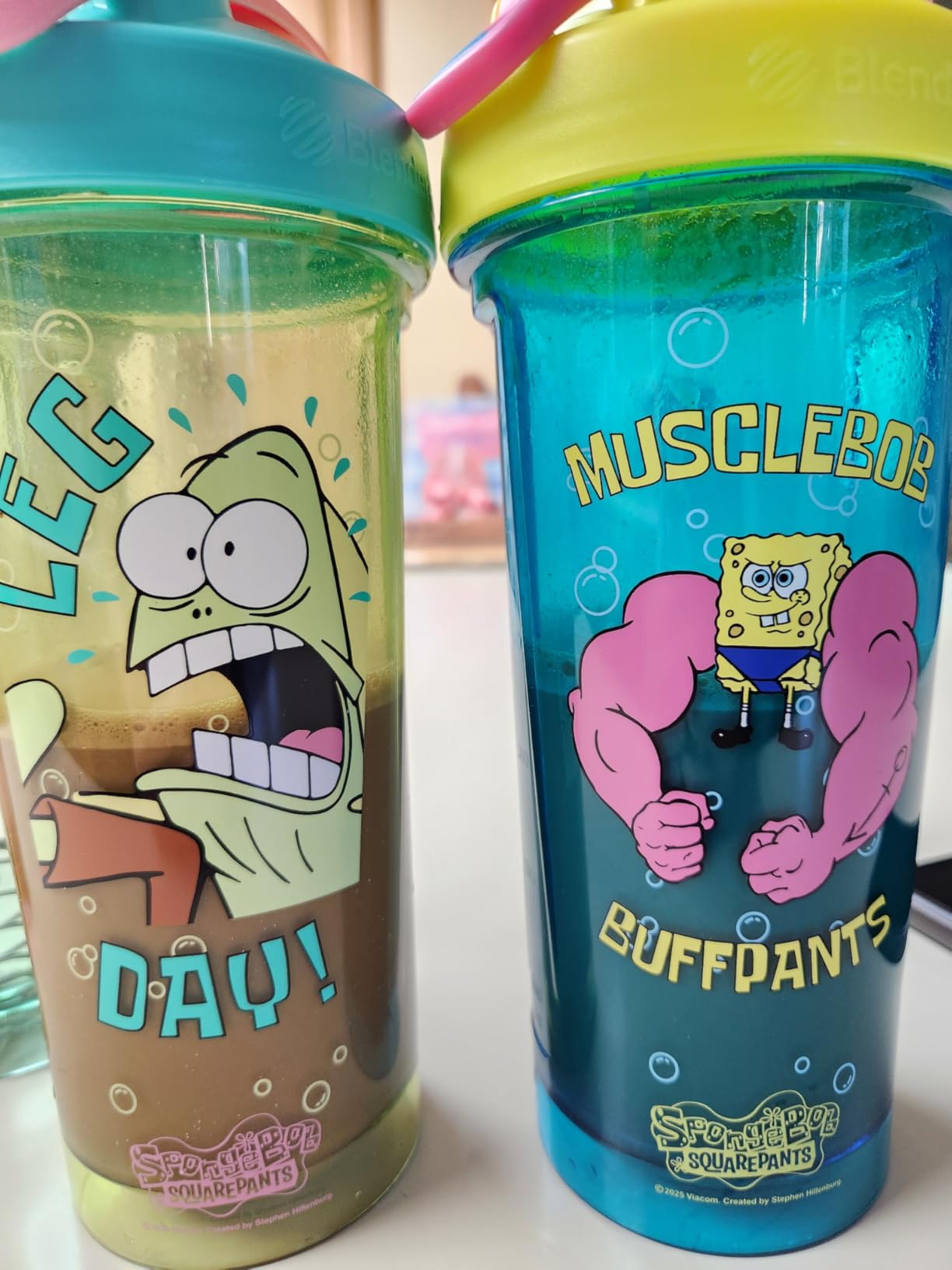 BlenderBottle Spongebob Shaker Bottle Pro Series Perfect for Protein Shakes and Pre Workout, 28-Ounce, Blue, Im Ready! customer photo 1