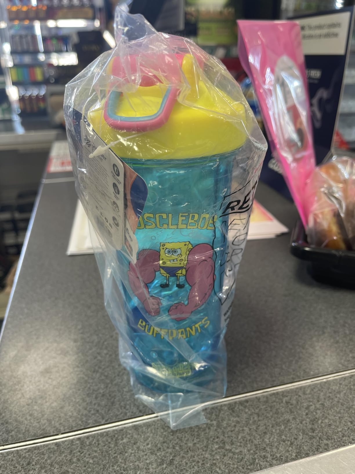 BlenderBottle Spongebob Shaker Bottle Pro Series Perfect for Protein Shakes and Pre Workout, 28-Ounce, Blue, Im Ready! customer photo 2