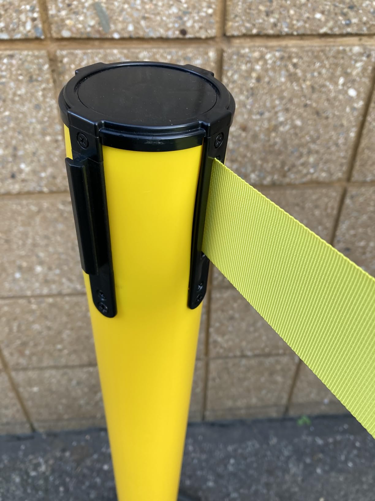 OangeStar 6 Packs Crowd Control Stanchions w/10ft Retractable Belt, Crowd Control Barriers Set w/1 Sign, Rubber Base, Ideal for High Traffic Areas, Queue Management customer photo 2