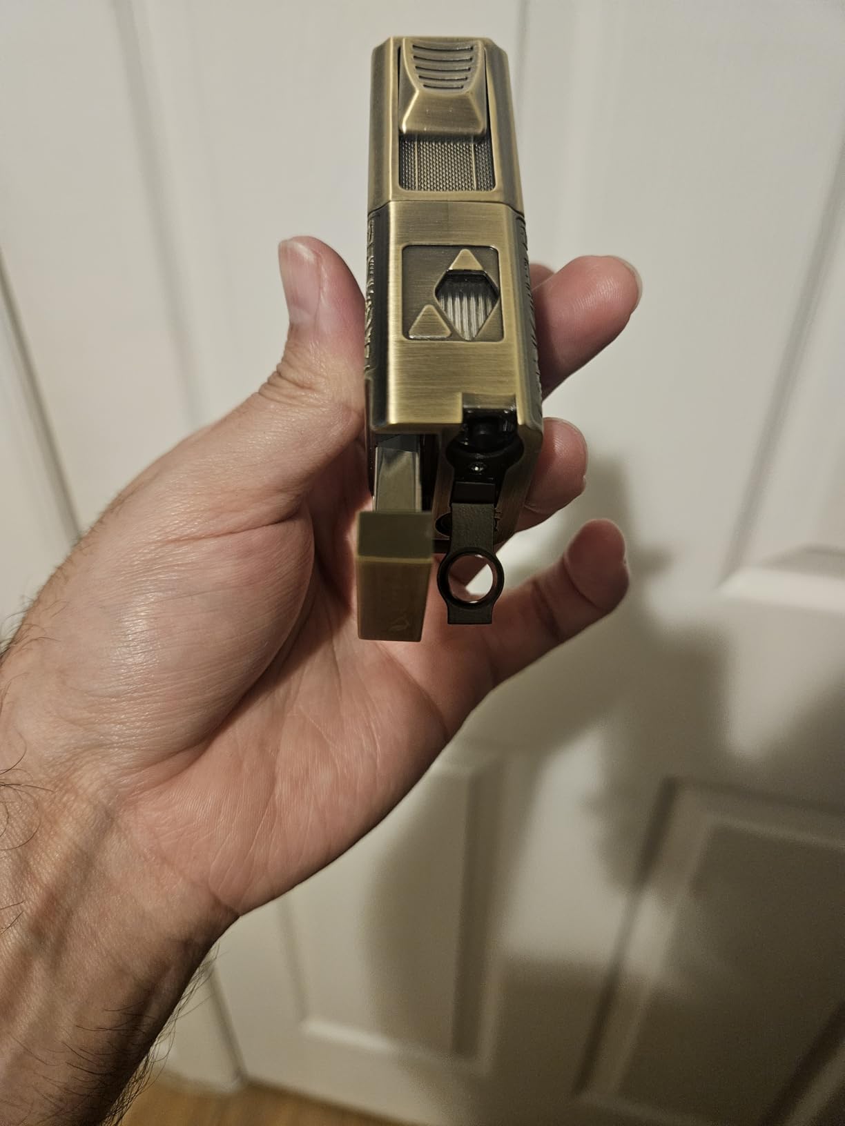 Cigar Lighter, 4 Jet Flame Torch Lighter, Refillable Butane Lighter with Cigar Cutter V Cut Cigar Punch Cigar Holder Cigar Draw Enhancer, Great Cigar Accessories Cool Lighters for Smoking in Gift Box customer photo 2