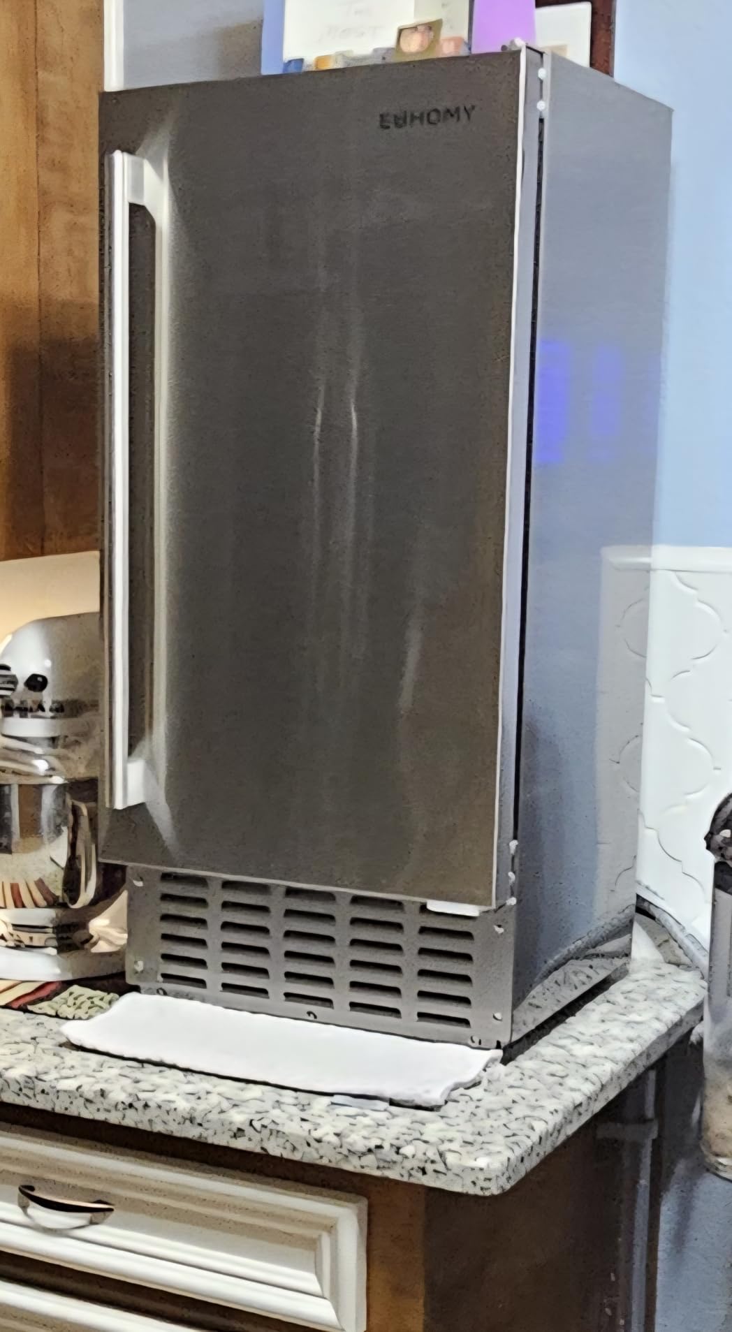 EUHOMY Under Counter Nugget Ice Maker Machine, 70Lbs/Day, Bulit-in Freestanding Ice Maker with Double Ice Baskets, Self-Cleaning & 24H Timer Ice Machine, for Home Use customer photo 1