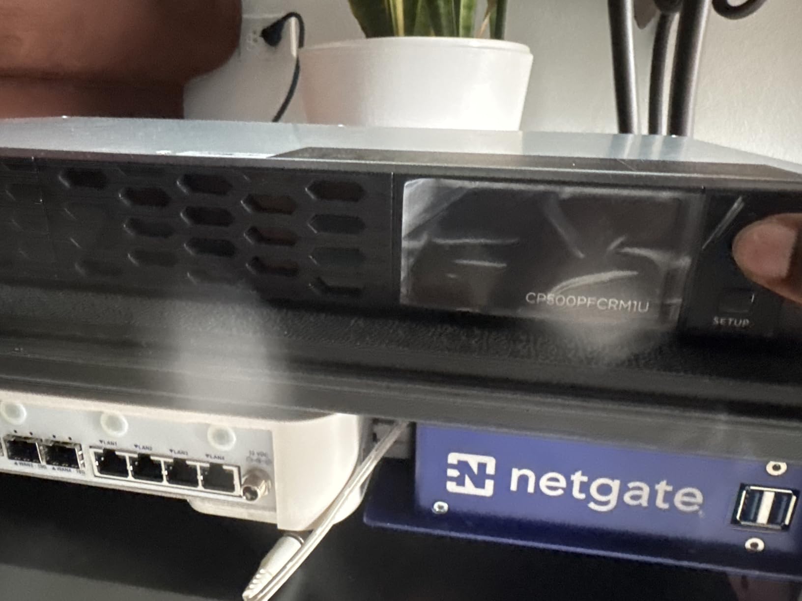 CyberPower CP500PFCRM1U PFC Sinewave UPS Battery Backup and Surge Protector, 500VA/300W, 6 Outlets, AVR, 1U Rackmount, UL Certified customer photo 1