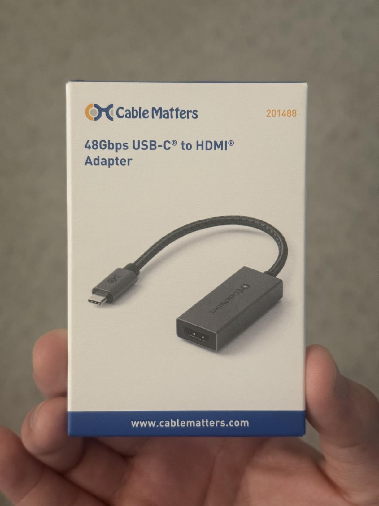 Cable Matters 48Gbps Unidirectional USB C to HDMI 2.1 Adapter for macOS, Supports 8K@60Hz / 4K@240Hz HDR, Thunderbolt 5 to HDMI Adapter, No Firmware Update Needed customer photo 1