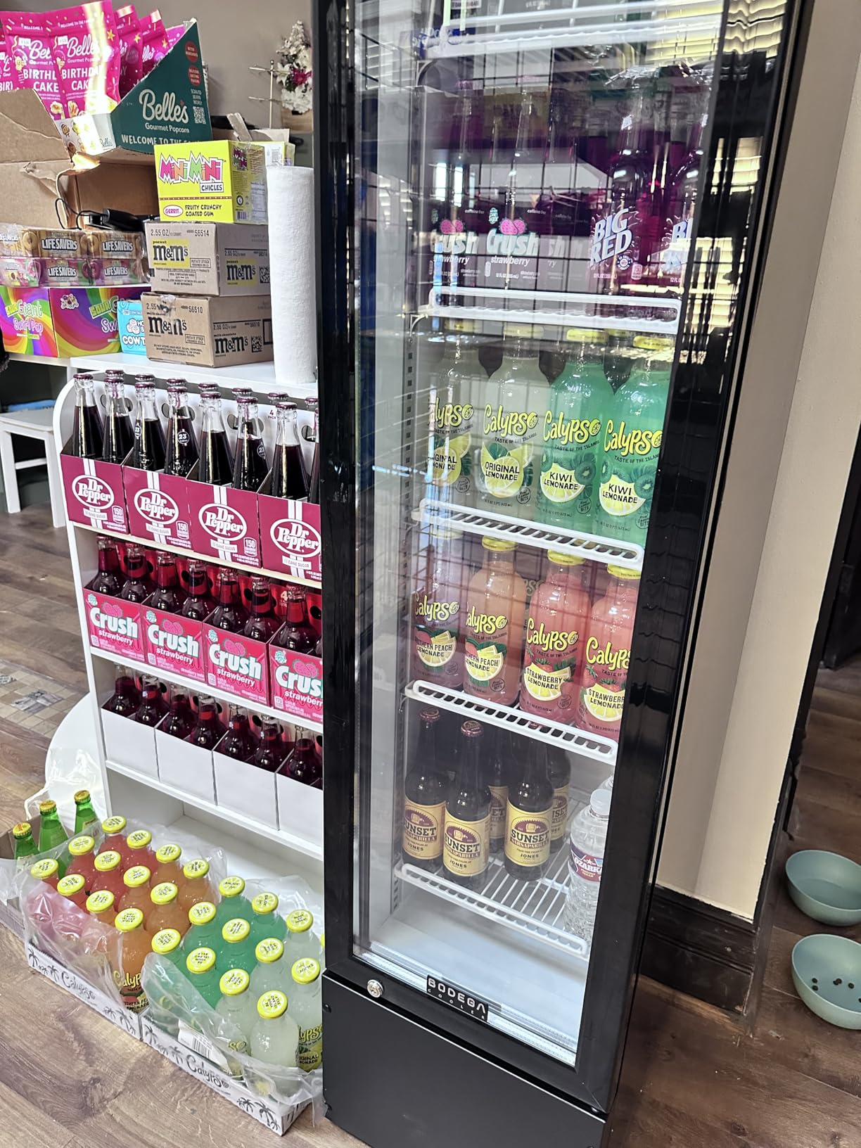 BODEGACOOLER Commercial Merchandiser Refrigerator, 2 Glass Door Display Refrigerator, 27.02 Cu.Ft Upright Beverage Display Cooler with Soft LED Light, Adjustable Shelves, 4 Strong Castors(Black) customer photo 2