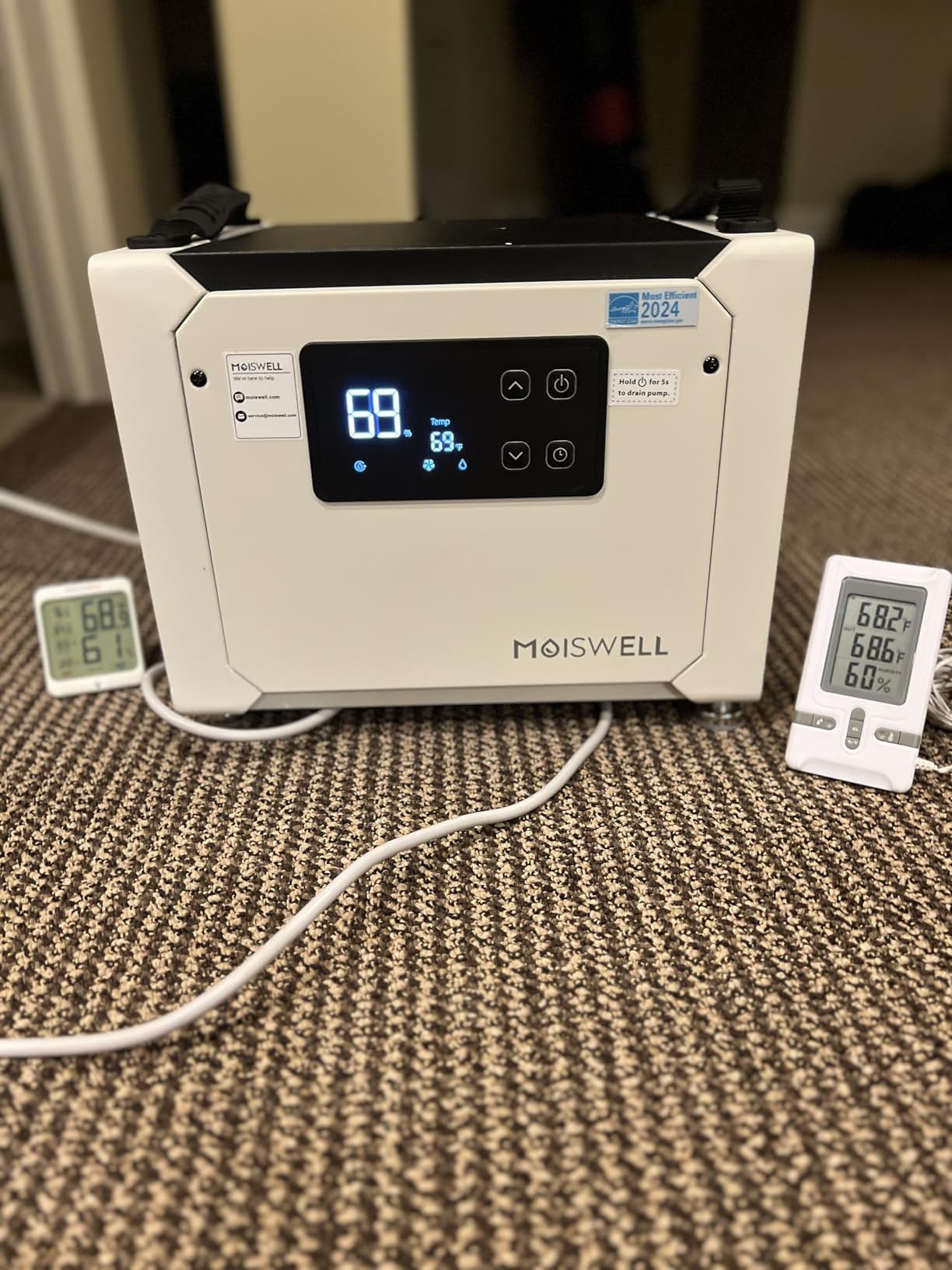 70 Pints Commercial Dehumidifier with Pump, Portable Crawl Space Dehumidifiers for Basement and Home, Energy Star Efficient Certified, Automatic Defrost customer photo 1