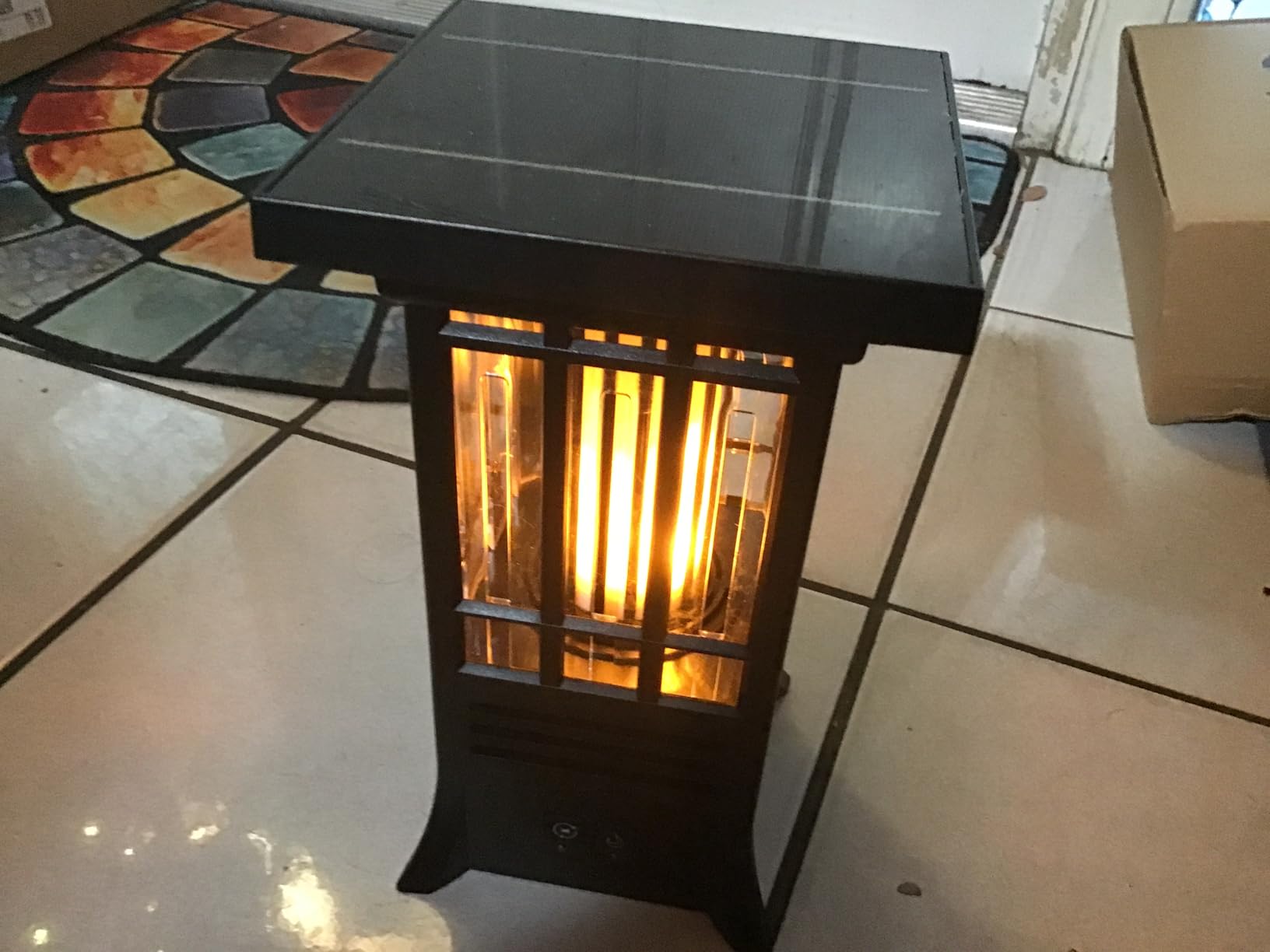 PIC Tabletop Solar Mosquito Repellent with Flame Effect, Essential Oil Formula, Auto-Activates at Dusk, 15-Foot Coverage, 18-Hour Refill Cartridge customer photo 1