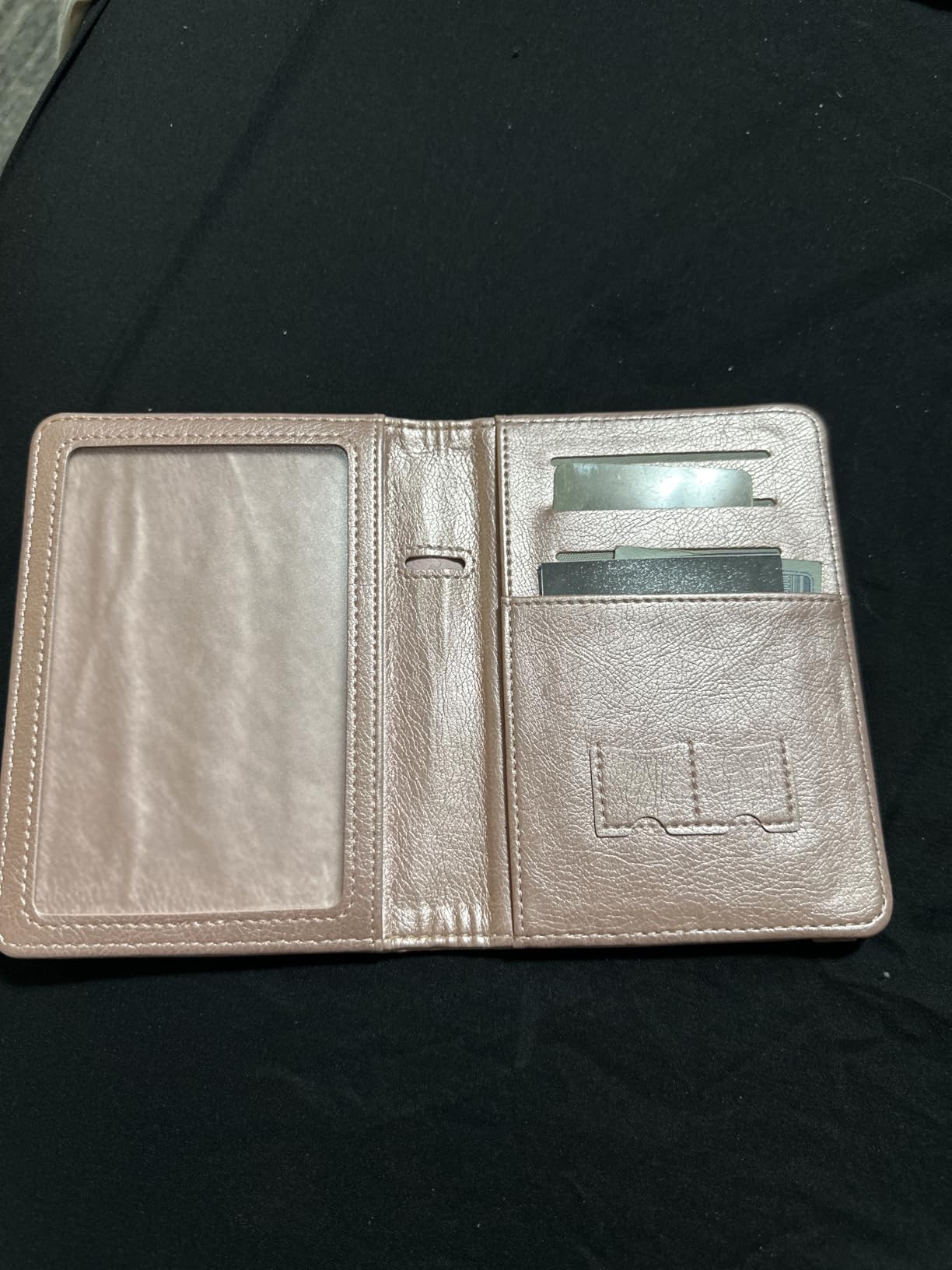 ACdream RFID BLOCKING Passport Holder Travel Wallet, Premium PU Leather Cover Passport Book with Card Holder, Pen Holder, Keep Organization, and Travel Essentials for Women and Men, Rose Gold customer photo 1