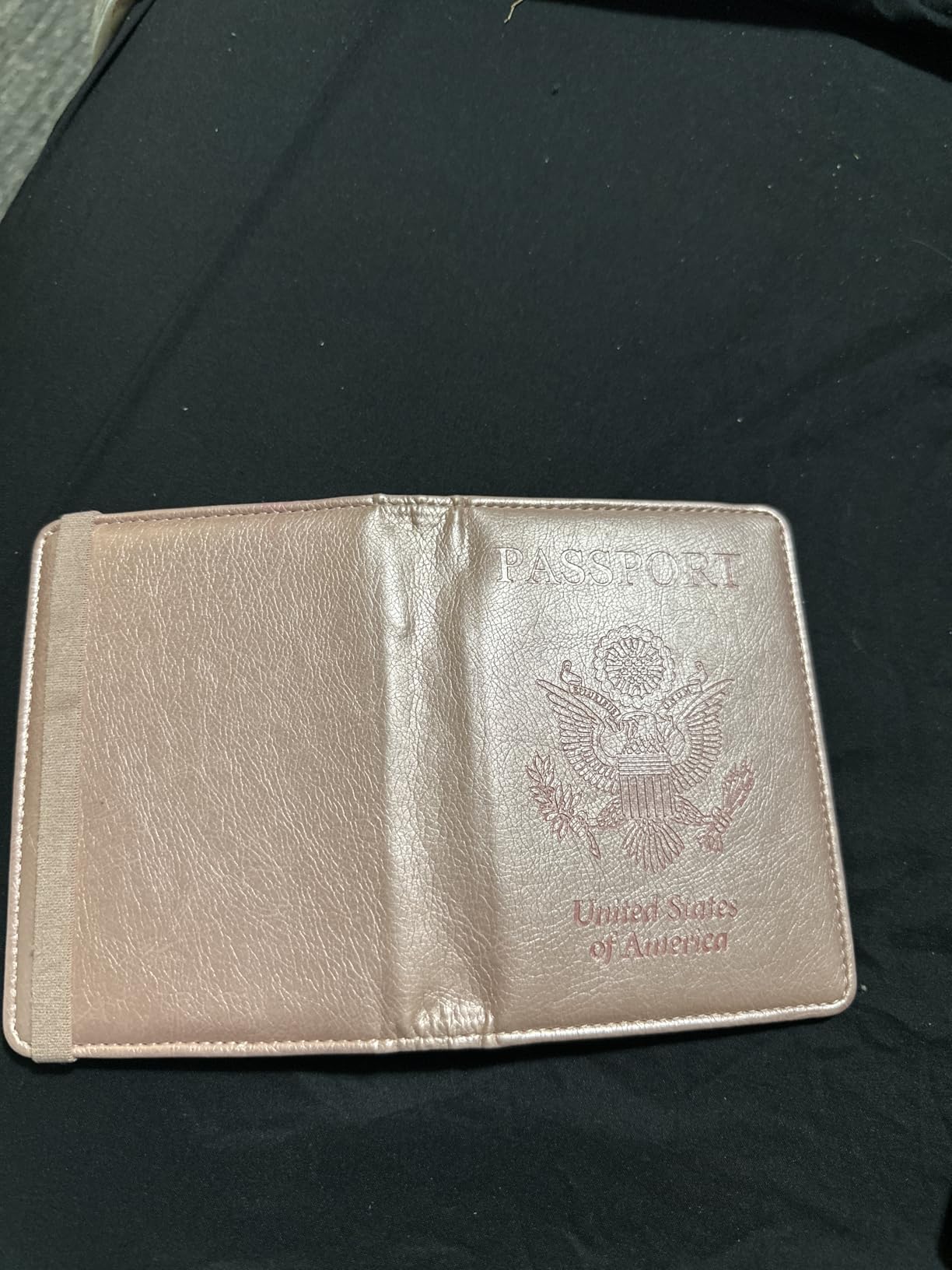 ACdream RFID BLOCKING Passport Holder Travel Wallet, Premium PU Leather Cover Passport Book with Card Holder, Pen Holder, Keep Organization, and Travel Essentials for Women and Men, Rose Gold customer photo 2