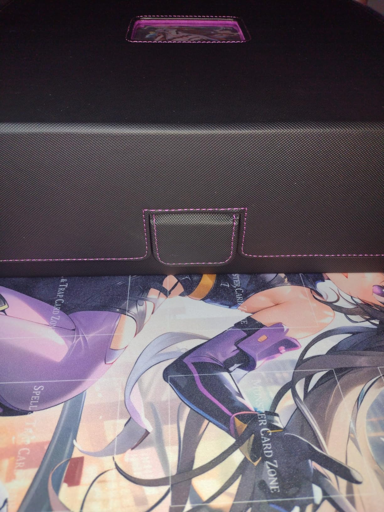 Card Storage Box 3200+ MTG Deck Box with 30 Colorful Divider, 4 Row Commander Trading Card Cases with Portable Handle & Display Windows, Fits for MTG/TCG/Magic Cards, Patented Design customer photo 1