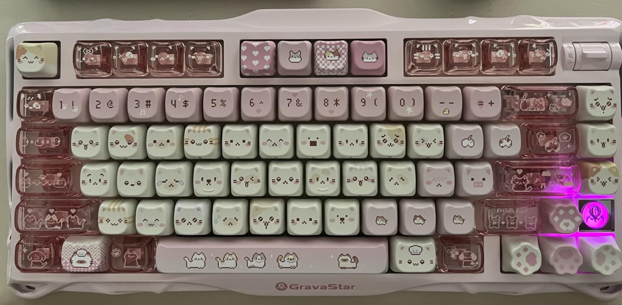 GravaStar Mercury K1 75% Wireless Mechanical Gaming Keyboard, Aluminum Alloy Exoskeleton Design, Gasket Custom Keyboard Hot-Swap Socket, Linear Switches, RGB Backlit customer photo 1