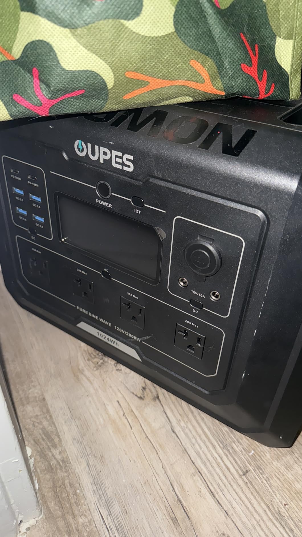 OUPES Mega 1 Portable Power Station 2000W (Surge 4500W), 1024Wh LiFePO4 Battery Generator, Expandable to 5kWh, UPS, for Home Backup Power, Camping, Road Trips customer photo 1