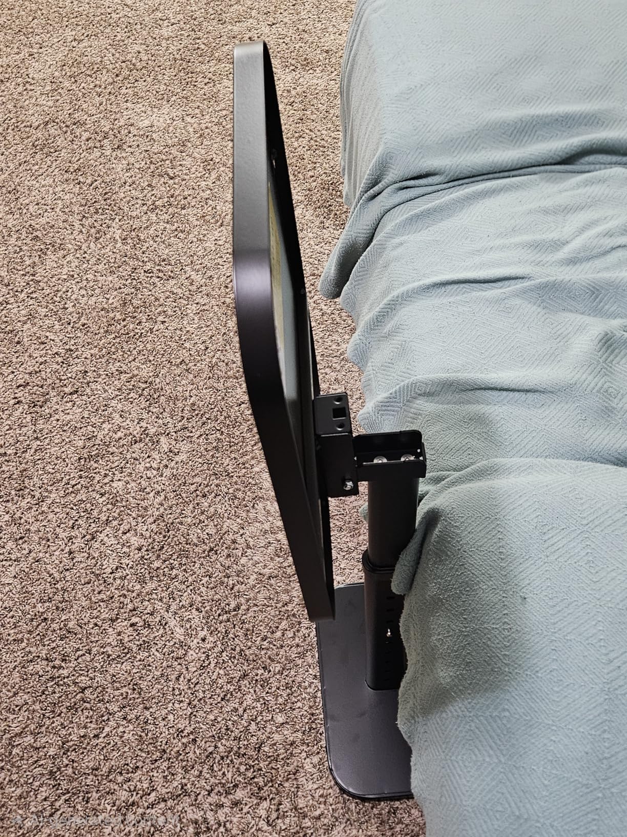 Kitstorack TV Tray Table, Adjustable Height & Flip-Top & Rounded Metal Corners, Snack Table for Couch, Sofa, Bed, Chair, Living Room, C Shaped End Side Table for Eating, Dinner or Laptop, Small Spaces customer photo 2