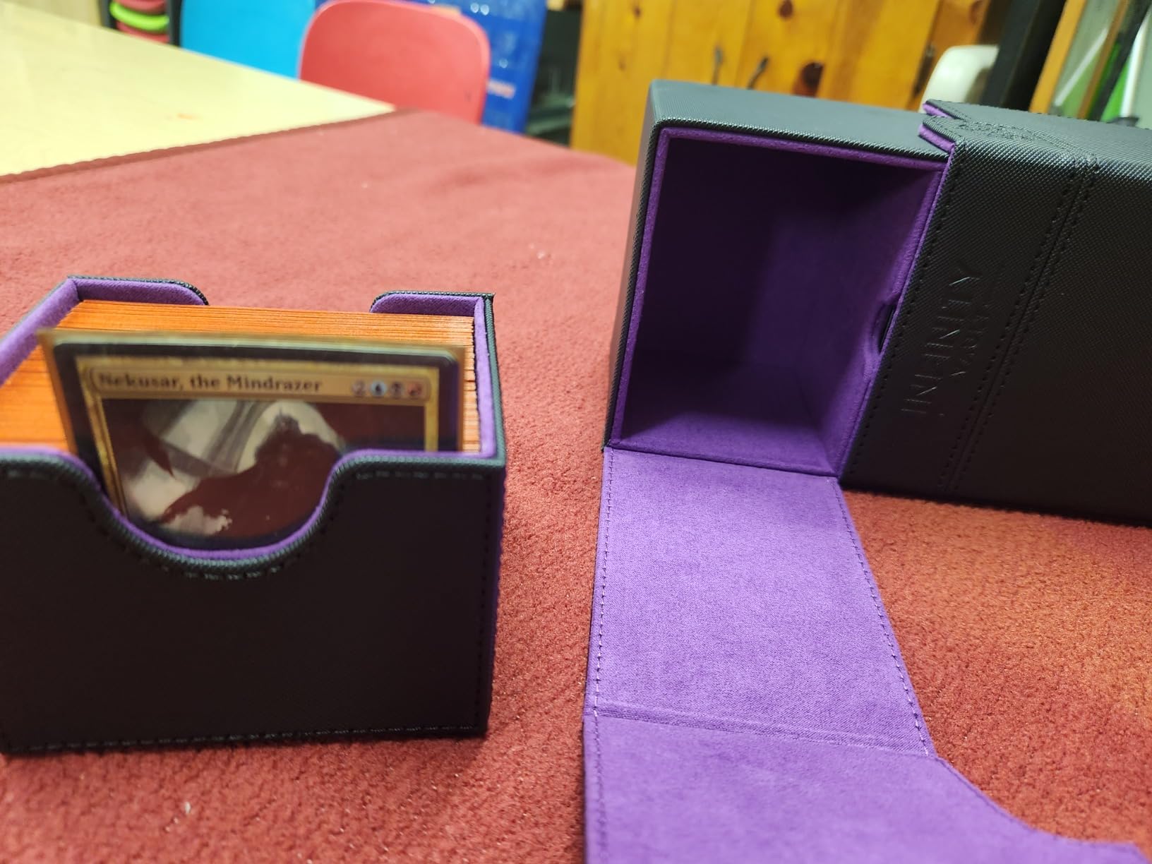 Premium Commander Deck Box - MTG Deck Box for 200+ Double Sleeved Cards - Dual Sideloading Case with Dice Tray - TCG, Lorcana, Magic the Gathering Card Box customer photo 1