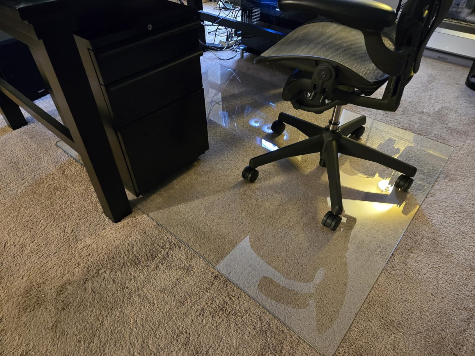 Tempered Glass Chair Mat 48