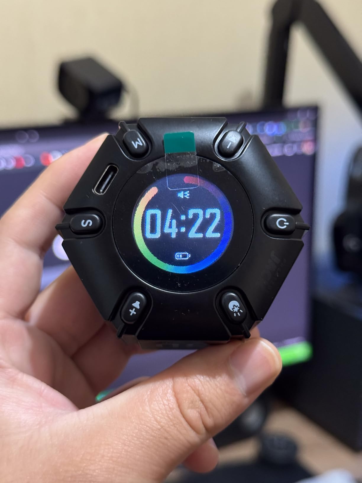 Jack Pomodoro Timer - Productivity Cube, Visual Focus Timer, Mute & Vibration & Adjustable Sound Alert, for Office, ADHD, Study, Work, 3/5/10/25/30/60min & Custom Countdown - Black customer photo 2