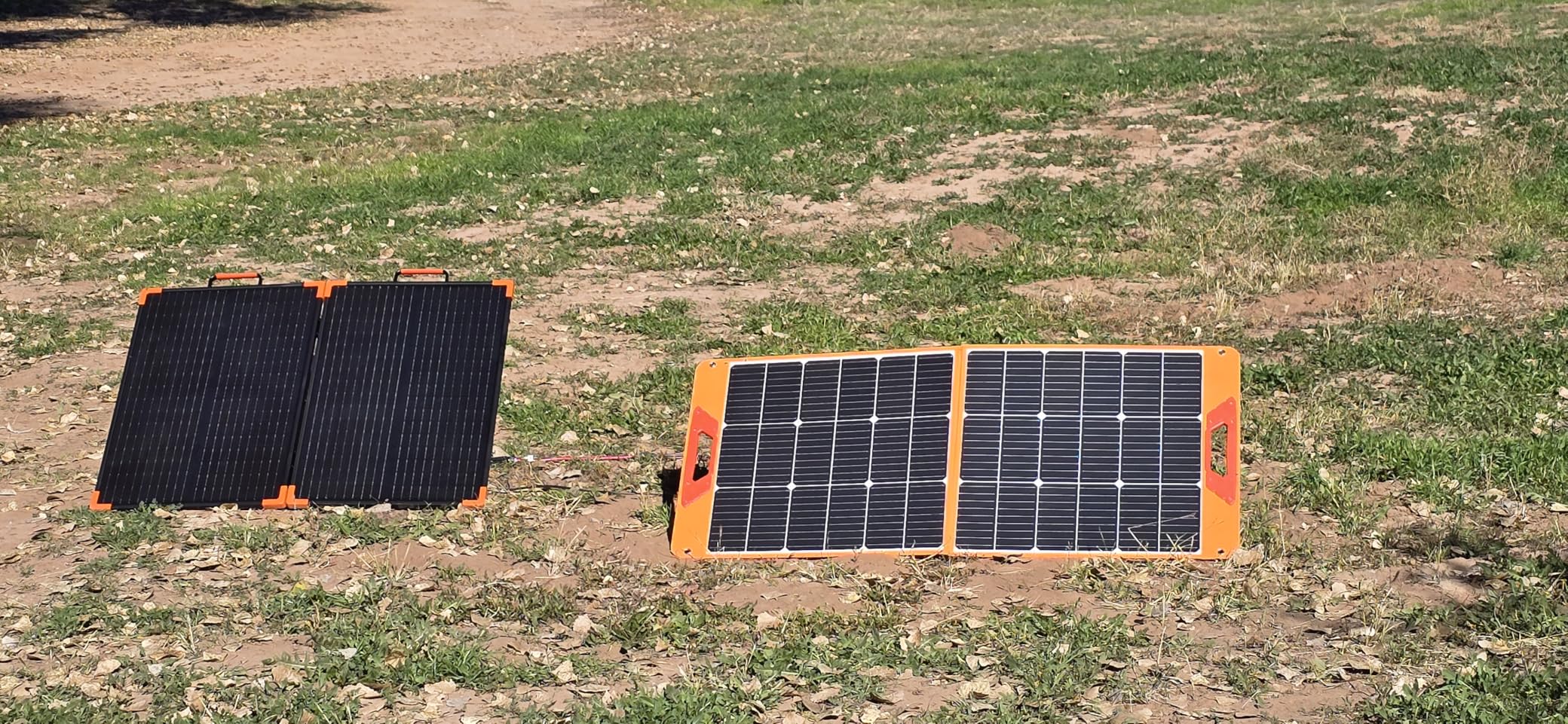 100W Portable Solar Panel, Foldable Tempered Glass Solar Panel Kit with 20A PWM Controller for 12V Battery&Power Station, IP68 Waterproof 23.5% Efficiency for RV, Camping & Off-Grid customer photo 1