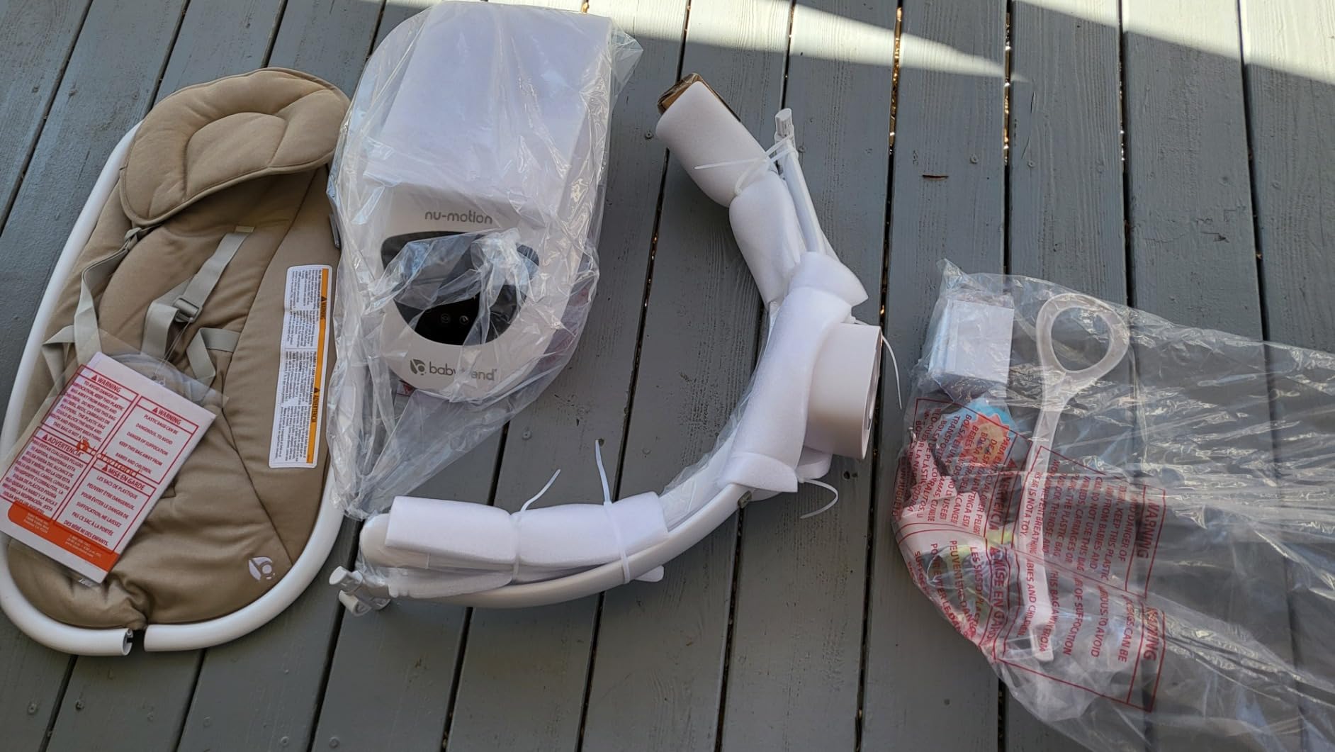 Baby Trend NuMotion Infinity Swing - 5 Motion Modes, Touchscreen Control, Remote, Multi‑Position Recline & Hanging Toys - Dash Grey customer photo 2