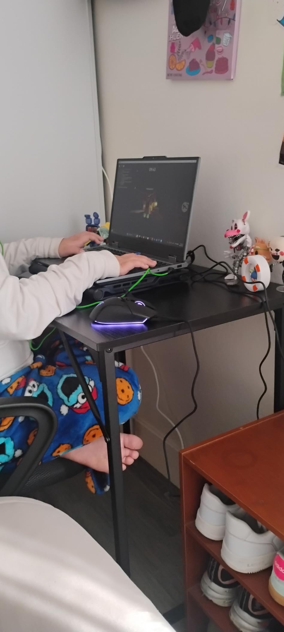 PayLessHere 32 Inch Home Office Desk and Chair Set, 32 Inch Computer Desk with Ergonomic Height Adjustable Office Chair for Home Office (Vintage and Black) customer photo 2