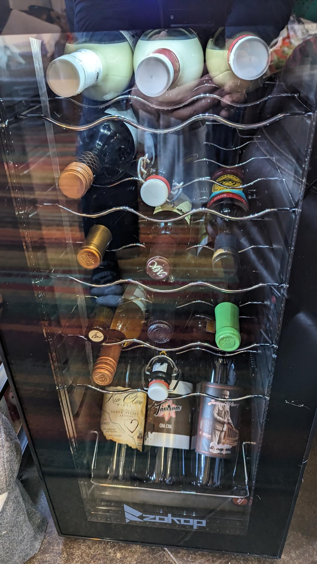 ROVSUN 26 Bottle Wine Fridge, Dual Zone Wine & Beverage Refrigerator w/Independent Temp & LED Control Panel, Built-in/Freestanding/Under Counter Wine Cooler Chiller for Red White Wine/Champagne/Beer customer photo 1