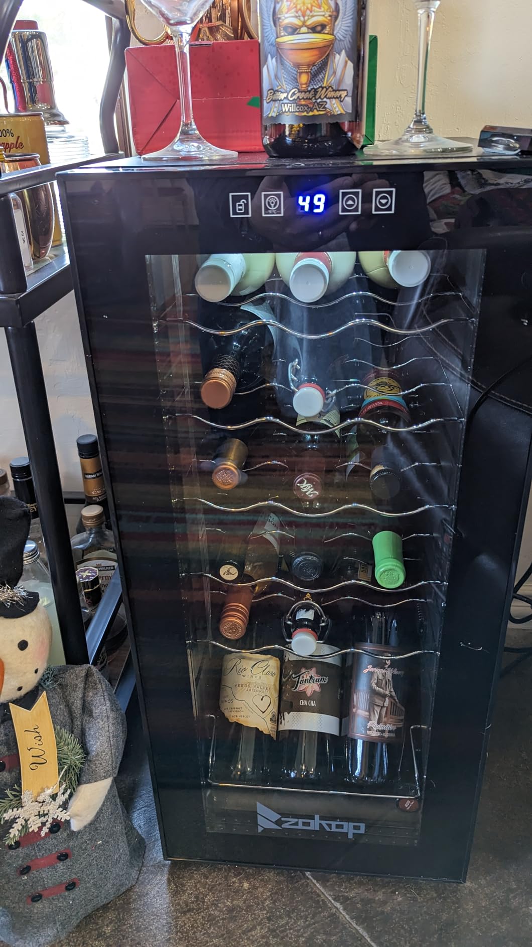 ROVSUN 26 Bottle Wine Fridge, Dual Zone Wine & Beverage Refrigerator w/Independent Temp & LED Control Panel, Built-in/Freestanding/Under Counter Wine Cooler Chiller for Red White Wine/Champagne/Beer customer photo 2