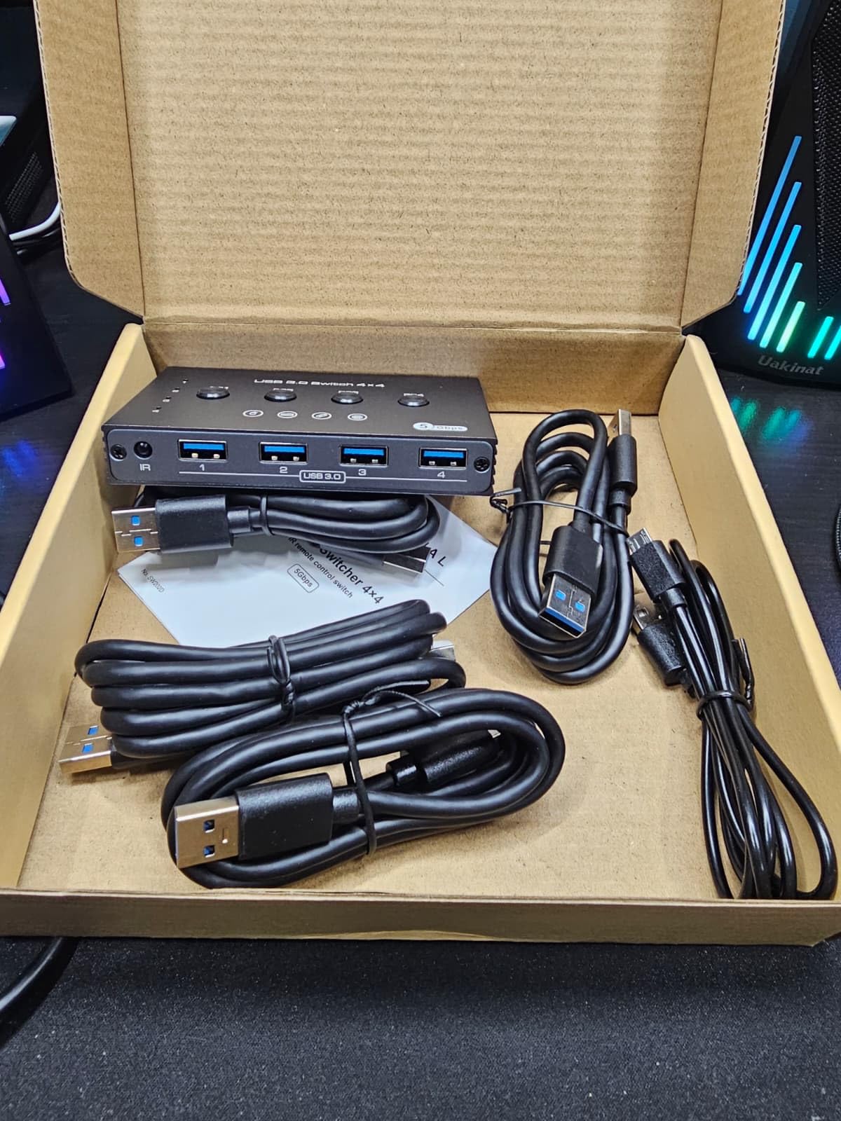 USB 3.2 Switch Selector 4 Computers Share 1 USBC & 3 USBA Devices 10Gbps 4 Port USB Switcher Sharing Keyboard Mouse Printer Scanner with Cable and Remote Control and adapter customer photo 1