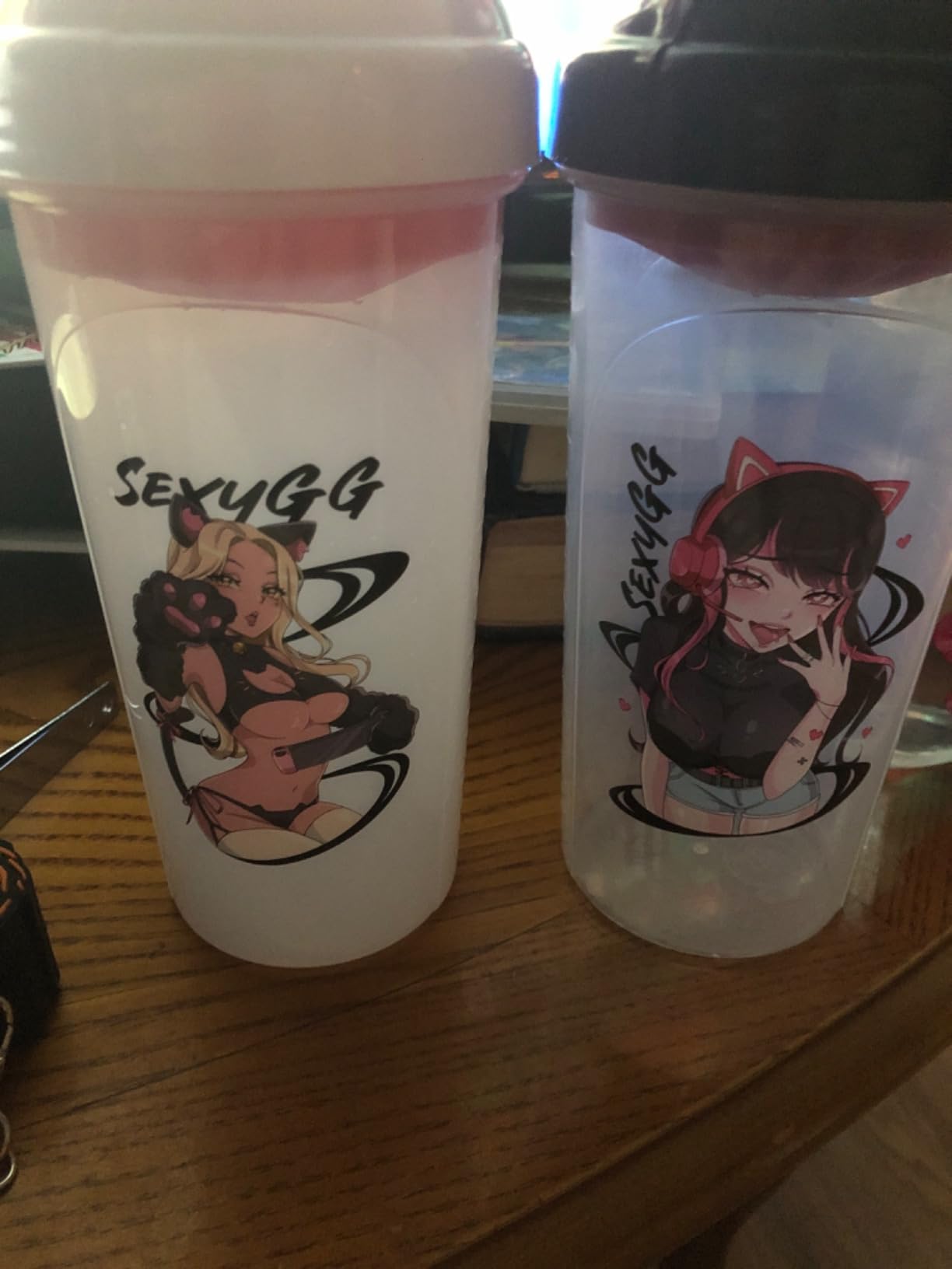 Sexy Gamer Gear Shaker Bottle, Anime Cup, Drink Mixer for Gaming Drinks, Pre Workout, Protein Shakes, Meal Replacement Shakes, and Energy Powder, BPA Free Plastic - 25 oz (Stream Dream) customer photo 1