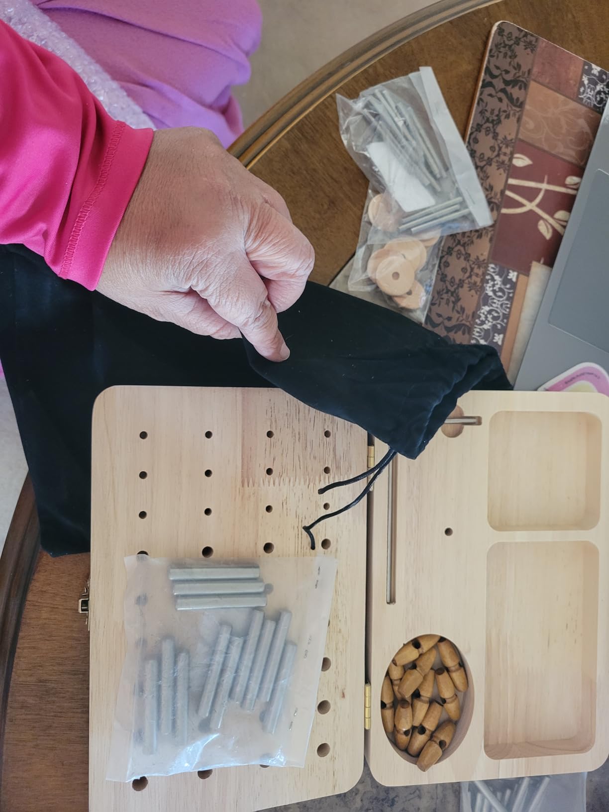 Wooden Pegboard for Finger Dexterity, 36-Hole Hand Therapy Peg Board with Multifunctional Test Kit to Improve Fine Motor Skills and Finger Dexterity customer photo 1